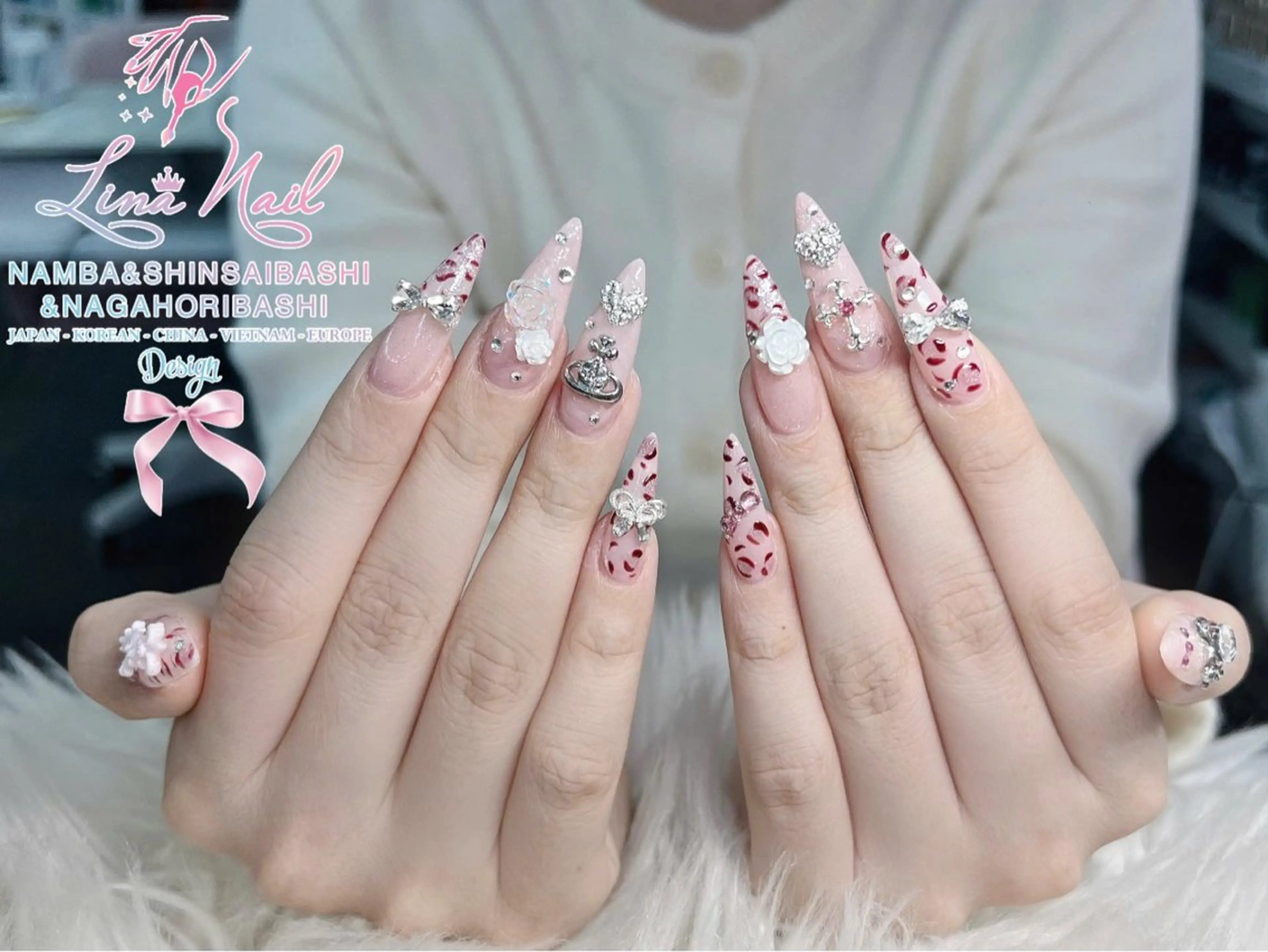 ネイル チークネイル 桜ネイル フラッシュネイル フットネイル ジェルネイル ハンドネイル ７９LINA NAIL 心斎橋店所属・リナネイル アメ村心斎橋店のネイルデザイン