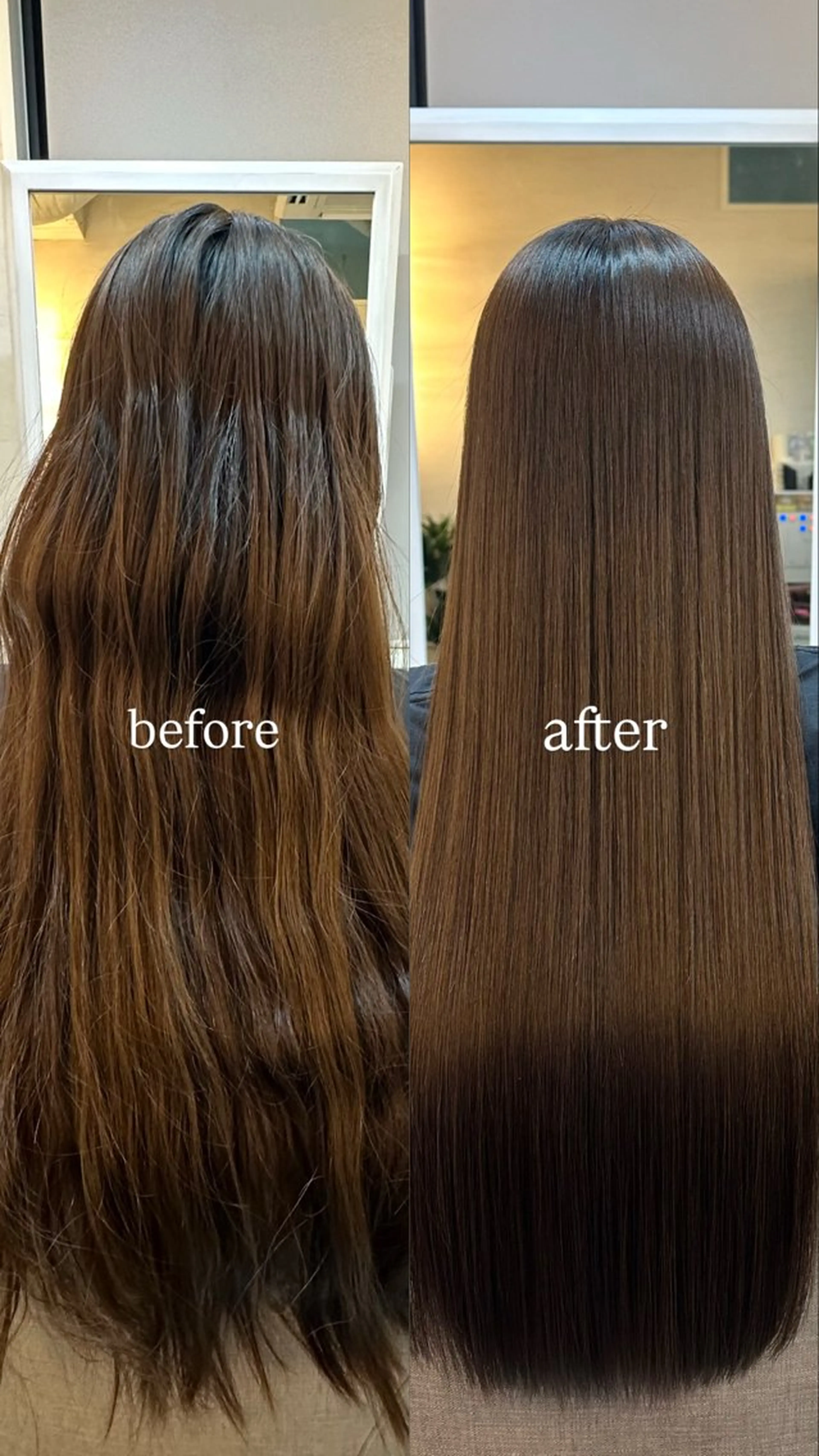 ロング 髪質改善 トリートメント トリートメント 🖤ほのか/ツヤ髪 /髪質改善/縮毛矯正のヘアスタイル