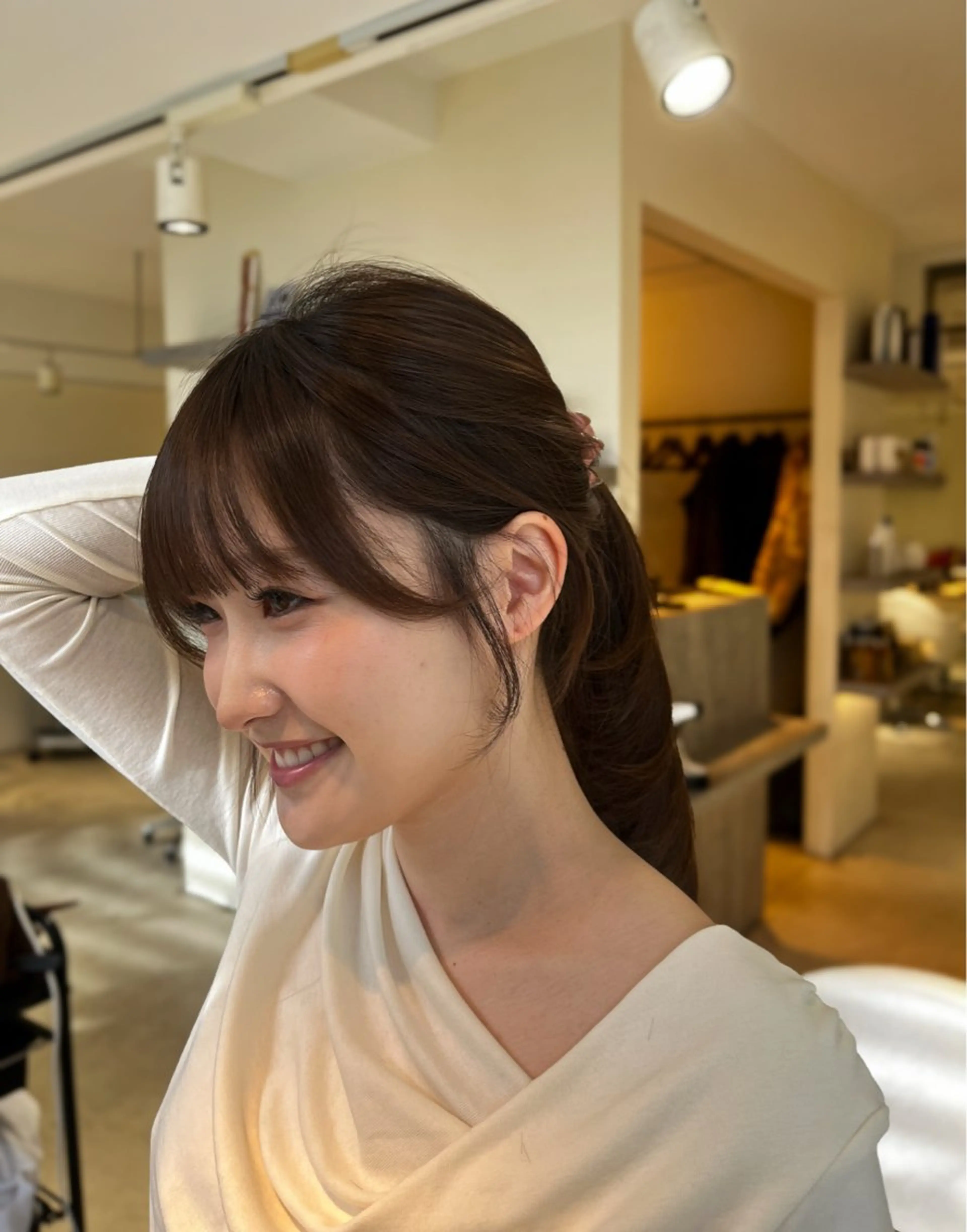 ミディアム 髪質改善 似合わせカット カット ヘアカラー トリートメント ♥️透明感×抜け感 ベージュ/佑珠♥️のヘアスタイル