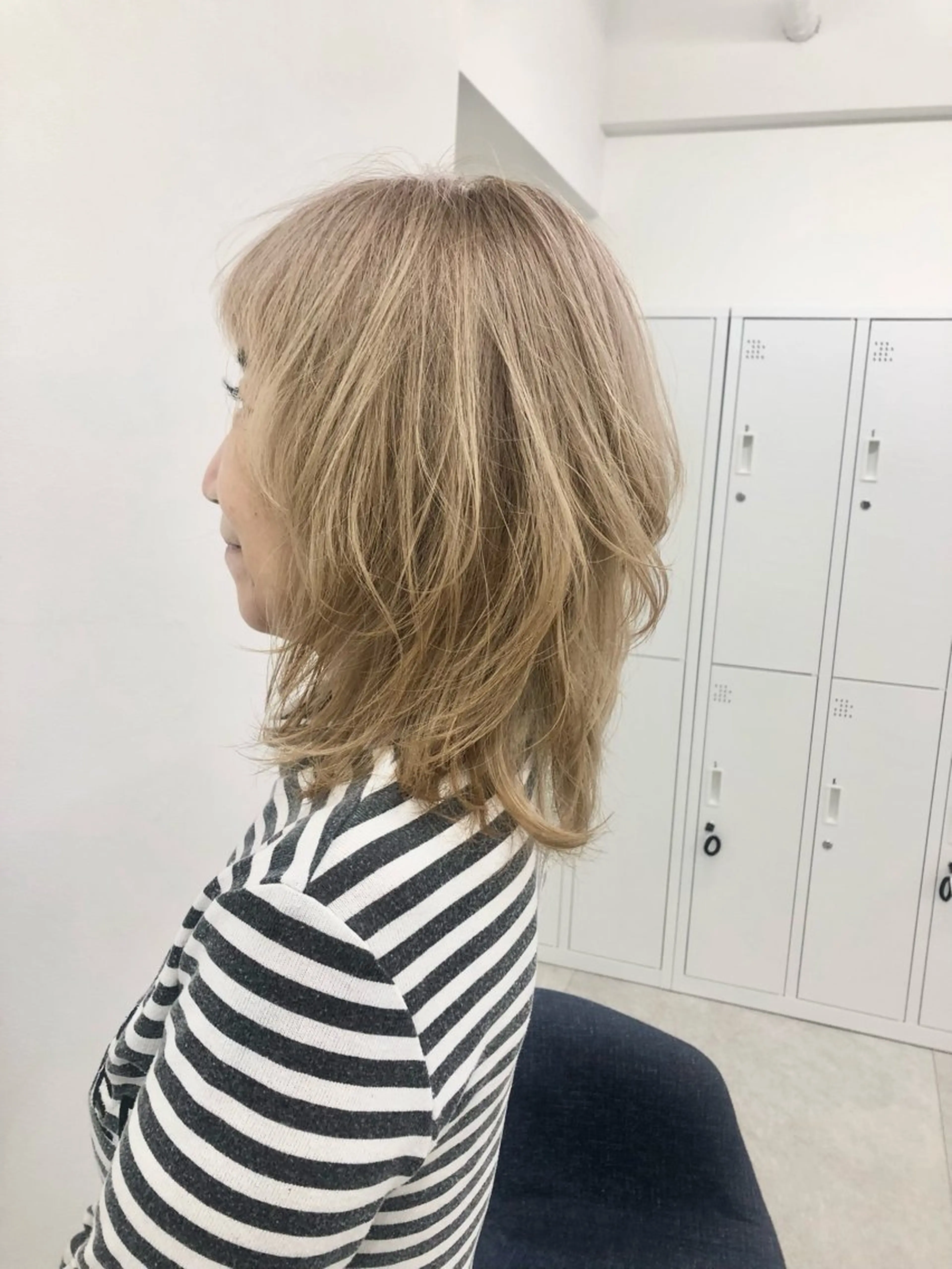 ミディアム パーマ ヘアアレンジ 松下 倫子のヘアスタイル