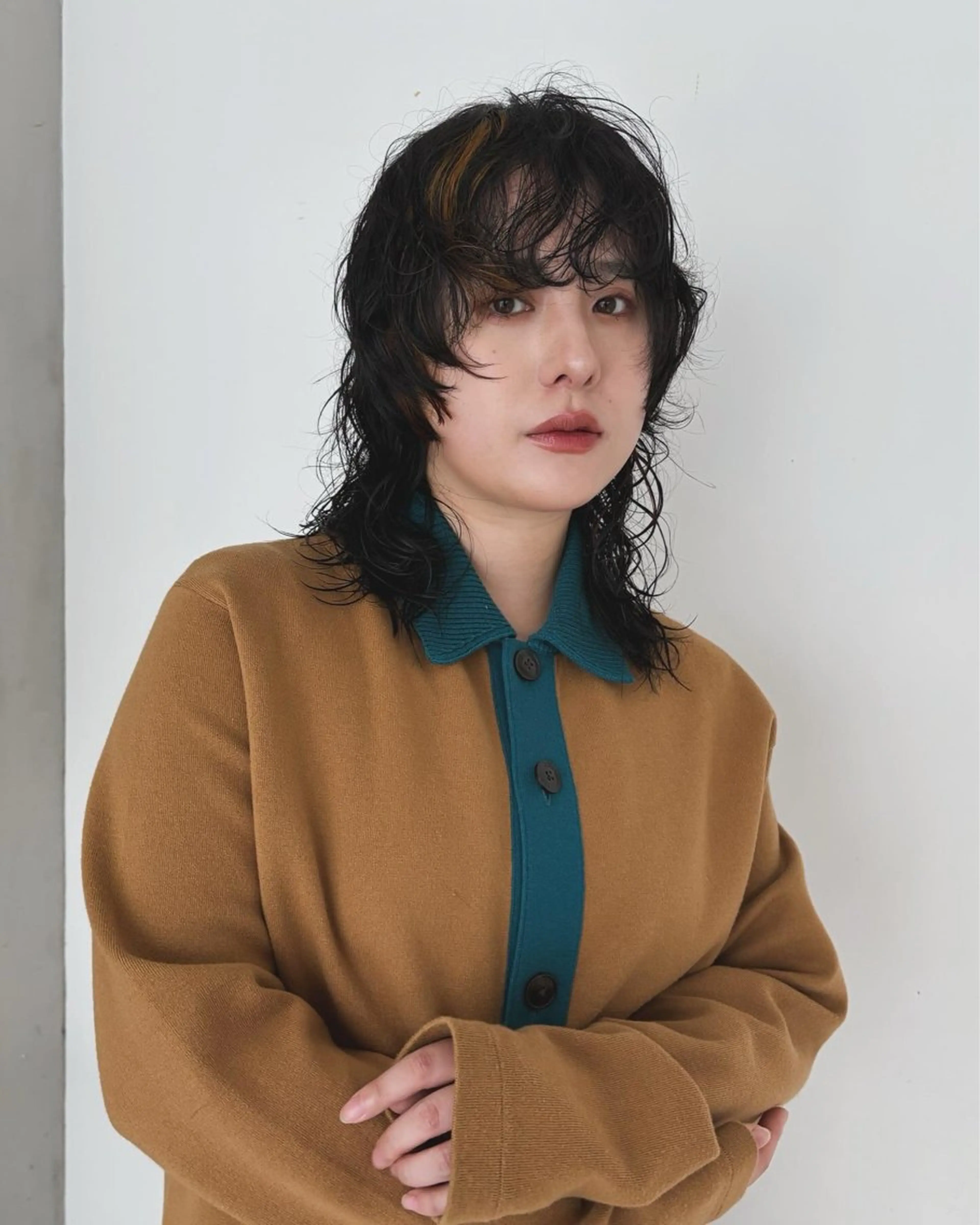 ミディアム パーマ 本田 聖のヘアスタイル