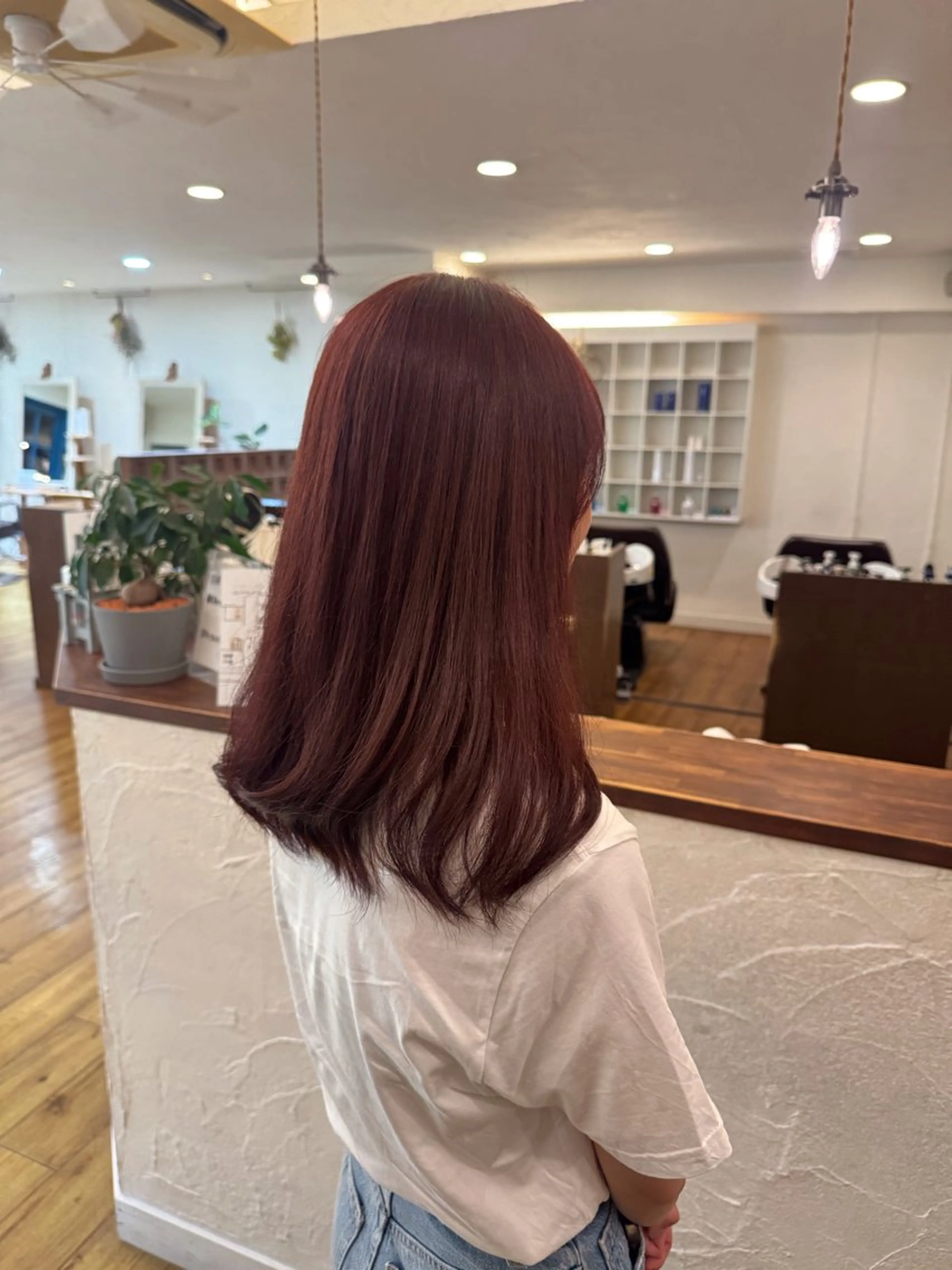 ミディアム カラー ブリーチ ブラウンカラー ダブルカラー ブリーチなしカラー ピンクカラー ヘアカラー hair musee所属・musée 柱店のヘアスタイル