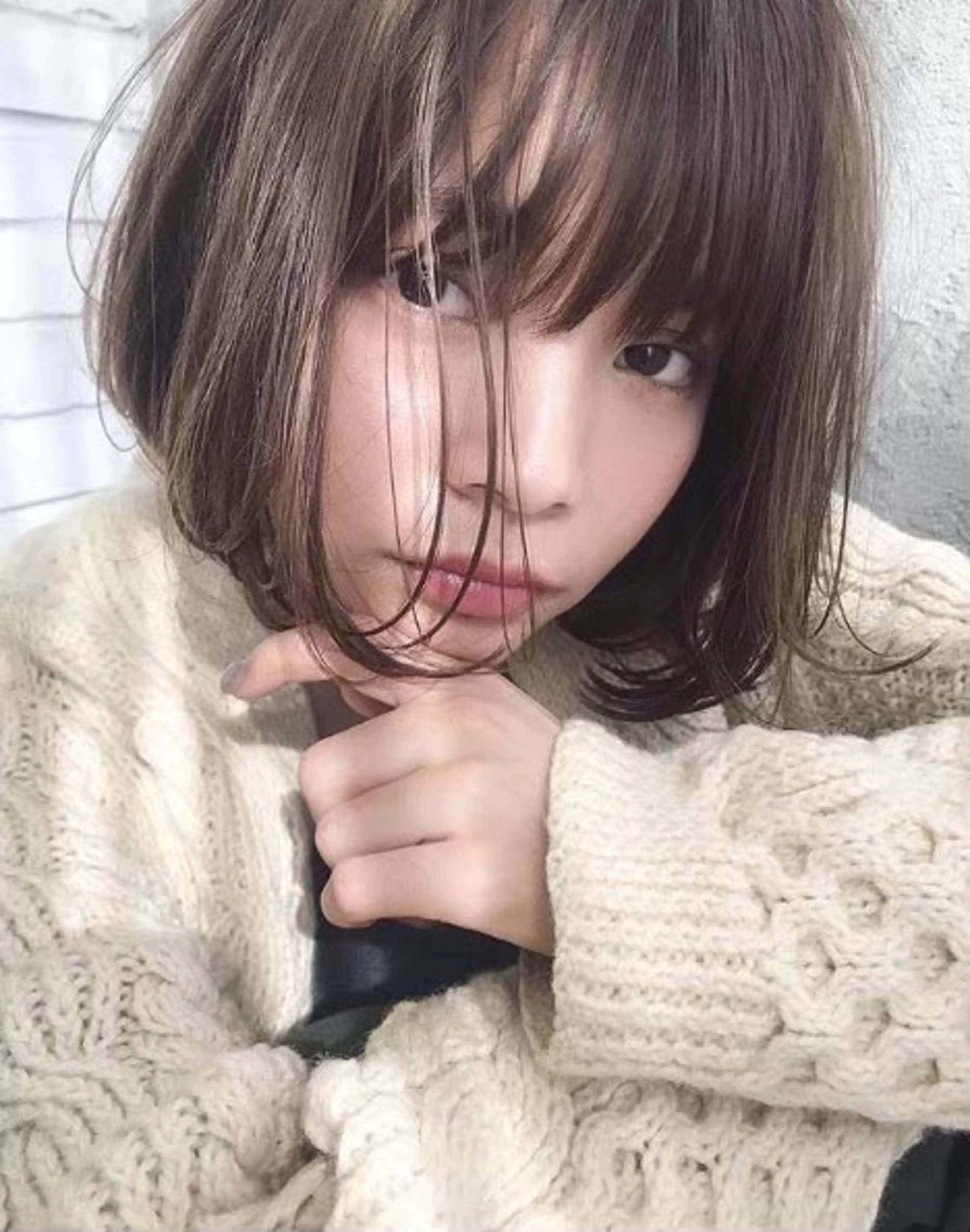 ミディアム カラー パーマ ミディアムパーマ ボブ 🧸艶々韓国ヘア 🧁mizunaのヘアスタイル