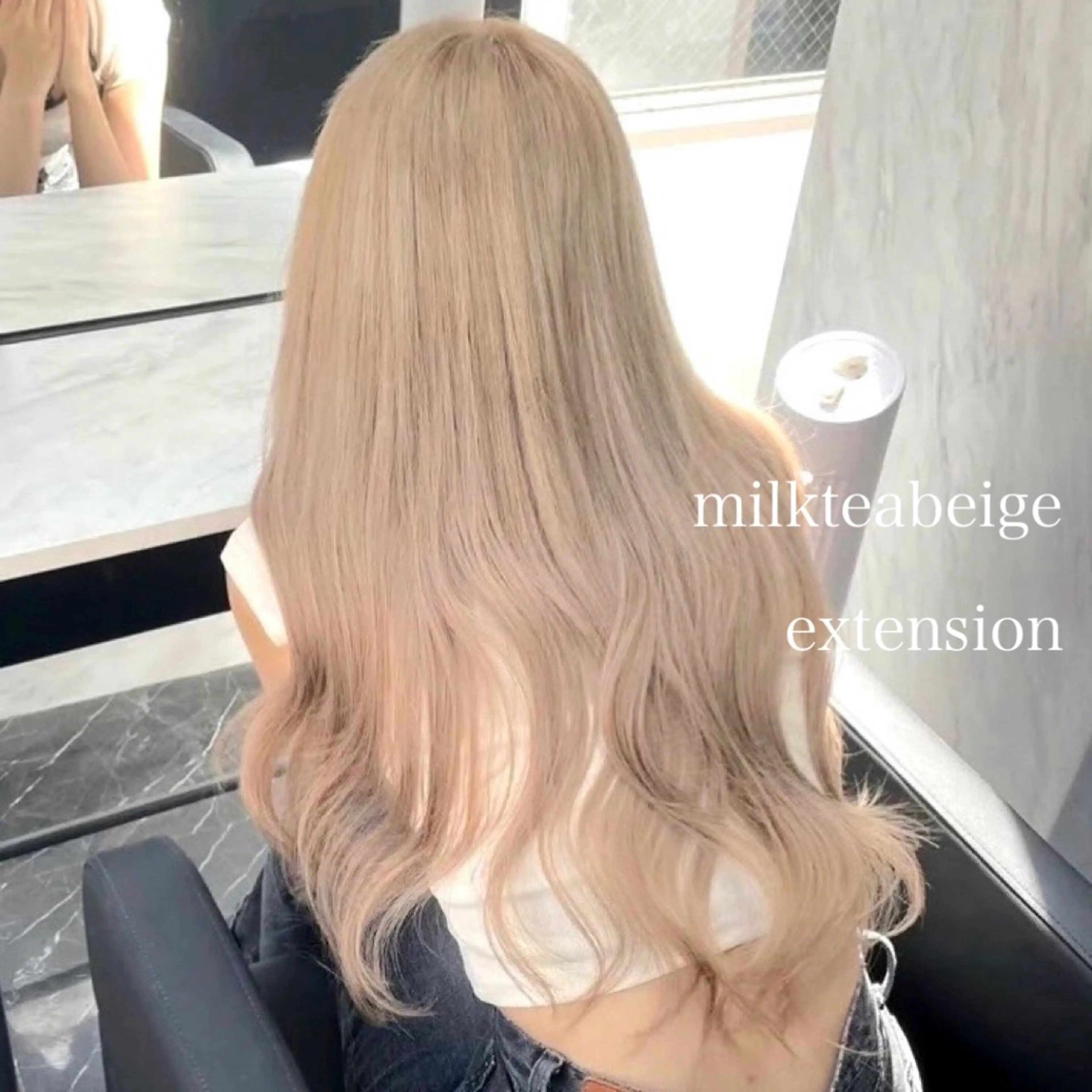 ロング カラー ヘアカラー エクステ エクステ🩵ブリーチ 韓国ヘア🩵KAEのヘアスタイル