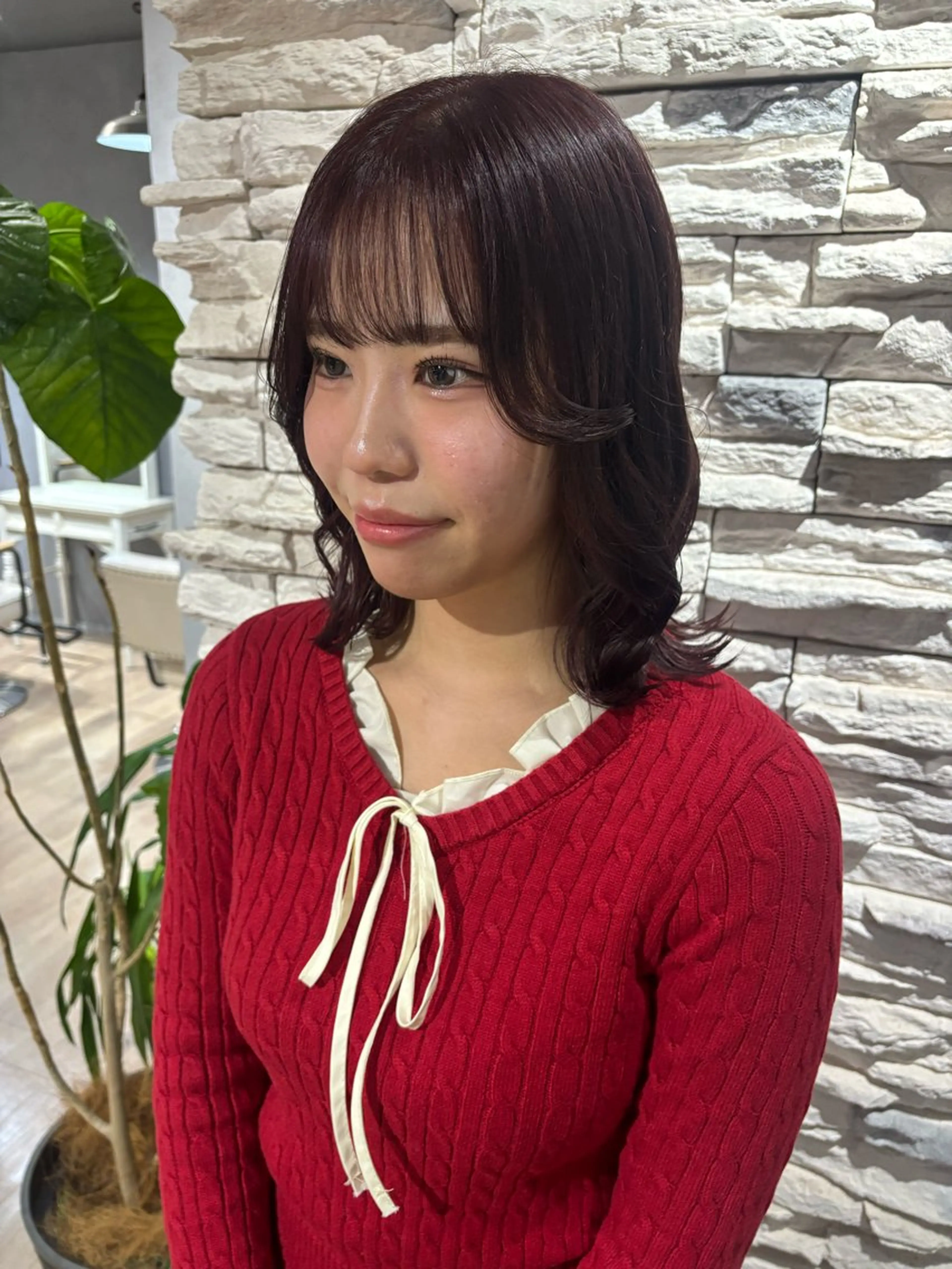 セミロング カラー ラベンダーカラー ラベンダーピンク ピンクカラー カット ヘアカラー Maki /カラー/ブリーチのヘアスタイル