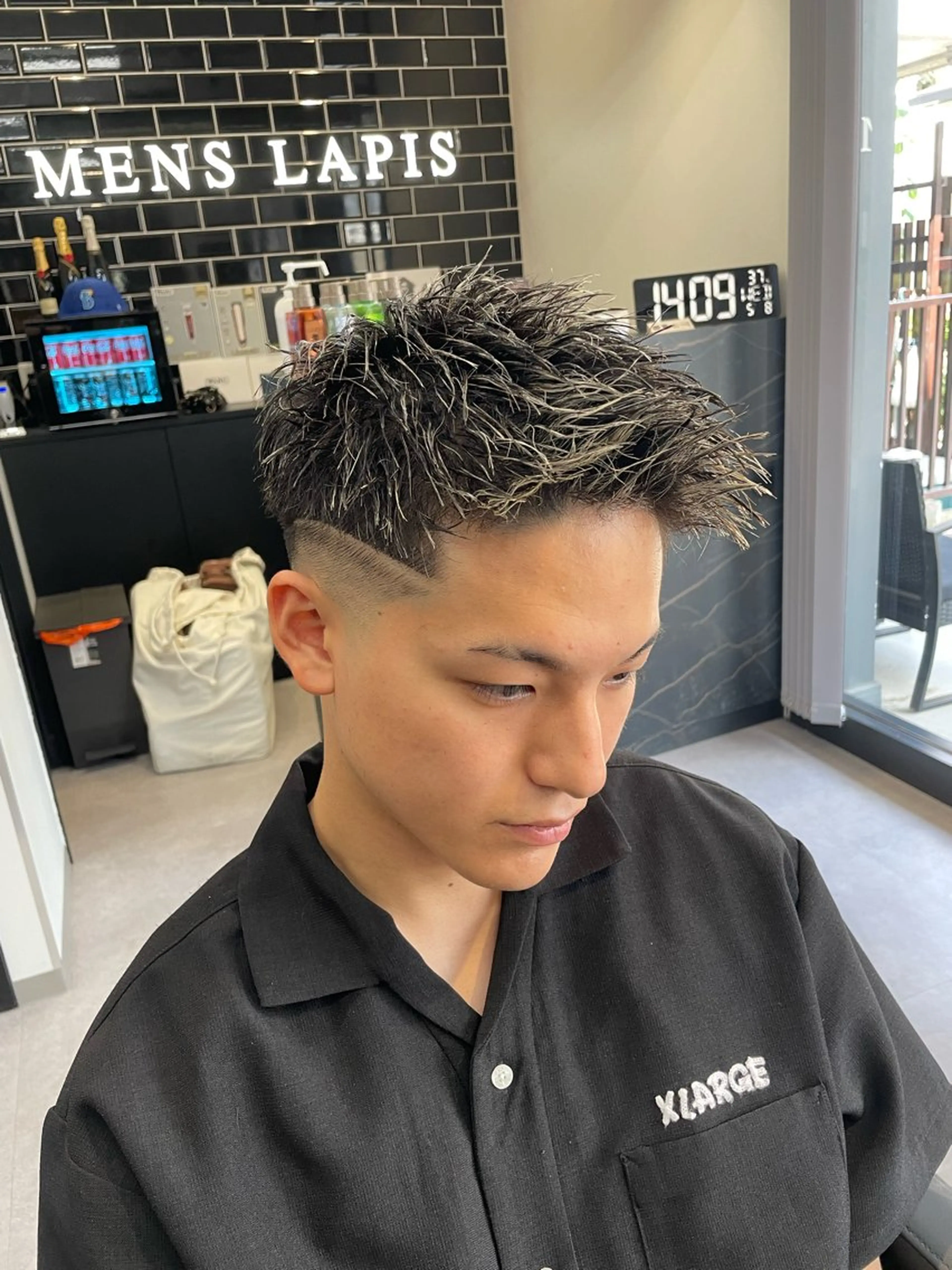 ショート カラー パーマ メンズ カット ヘアカラー パーマ 【men's Lapis横浜】海人のヘアスタイル