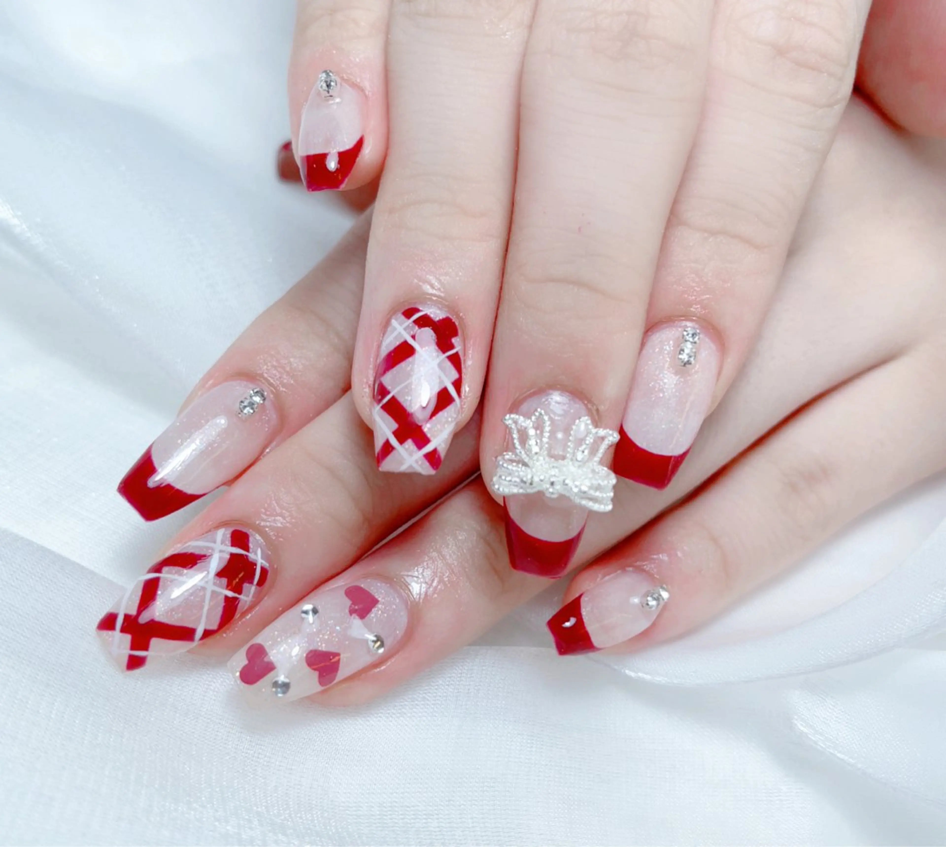 ネイル ハンドネイル M🌷nail 長さだし専門店のネイルデザイン