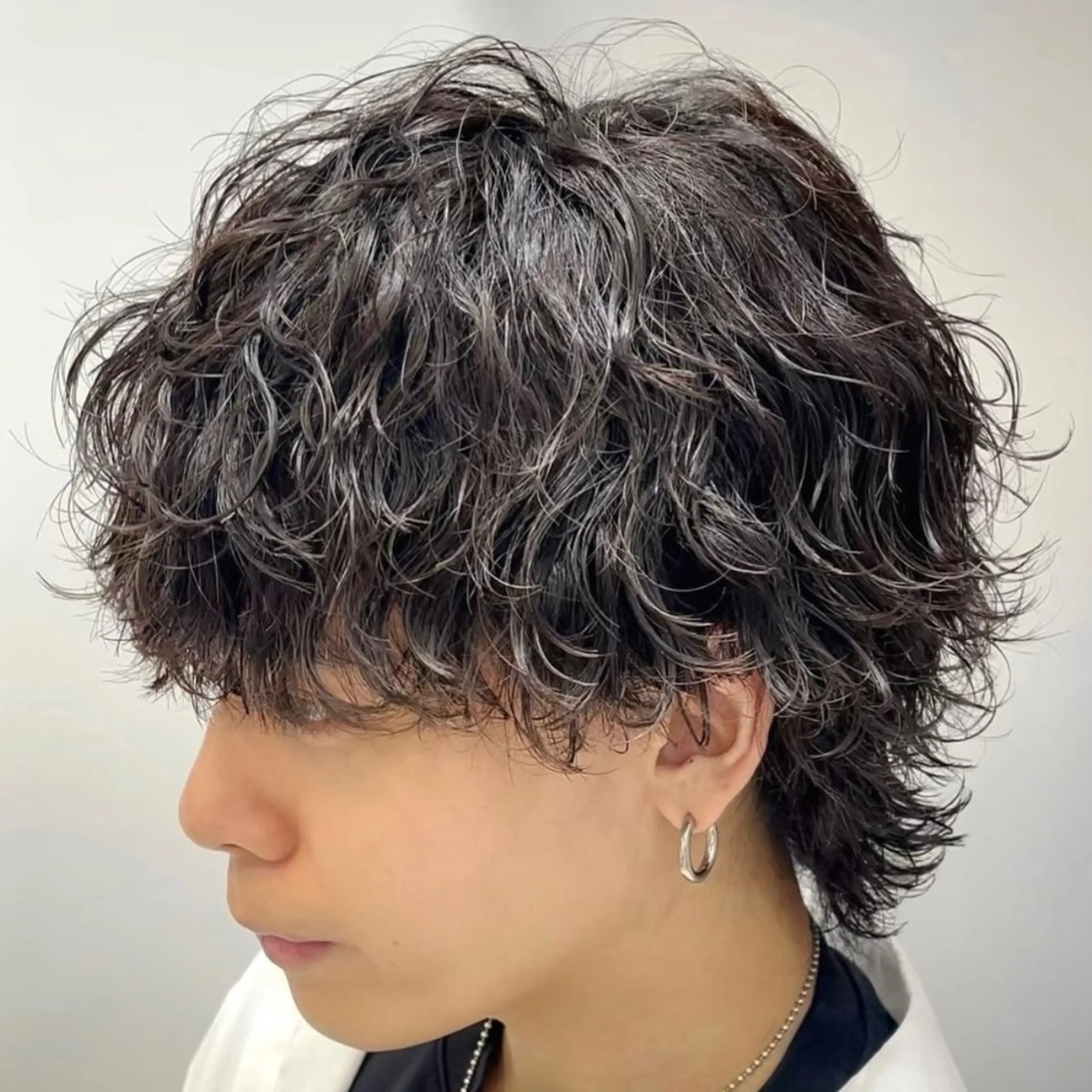ミディアム パーマ ヘアアレンジ メンズ カット パーマ fifth Tokyo所属・fifth 石川 凪のヘアスタイル