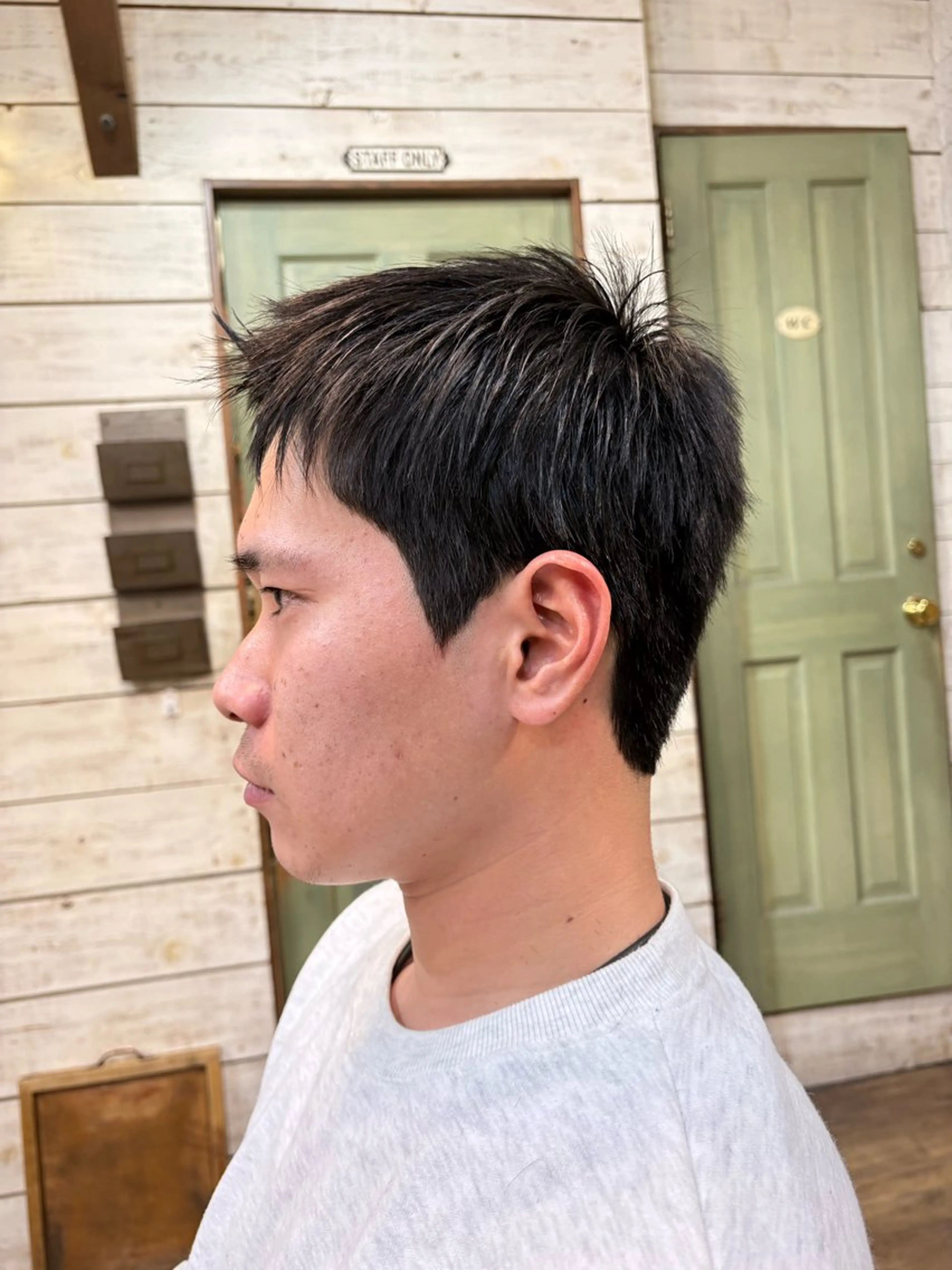 パーマ メンズ ダウンパーマ メンズ韓国風 メンズパーマ カット パーマ 🌻 miyu🌻のヘアスタイル