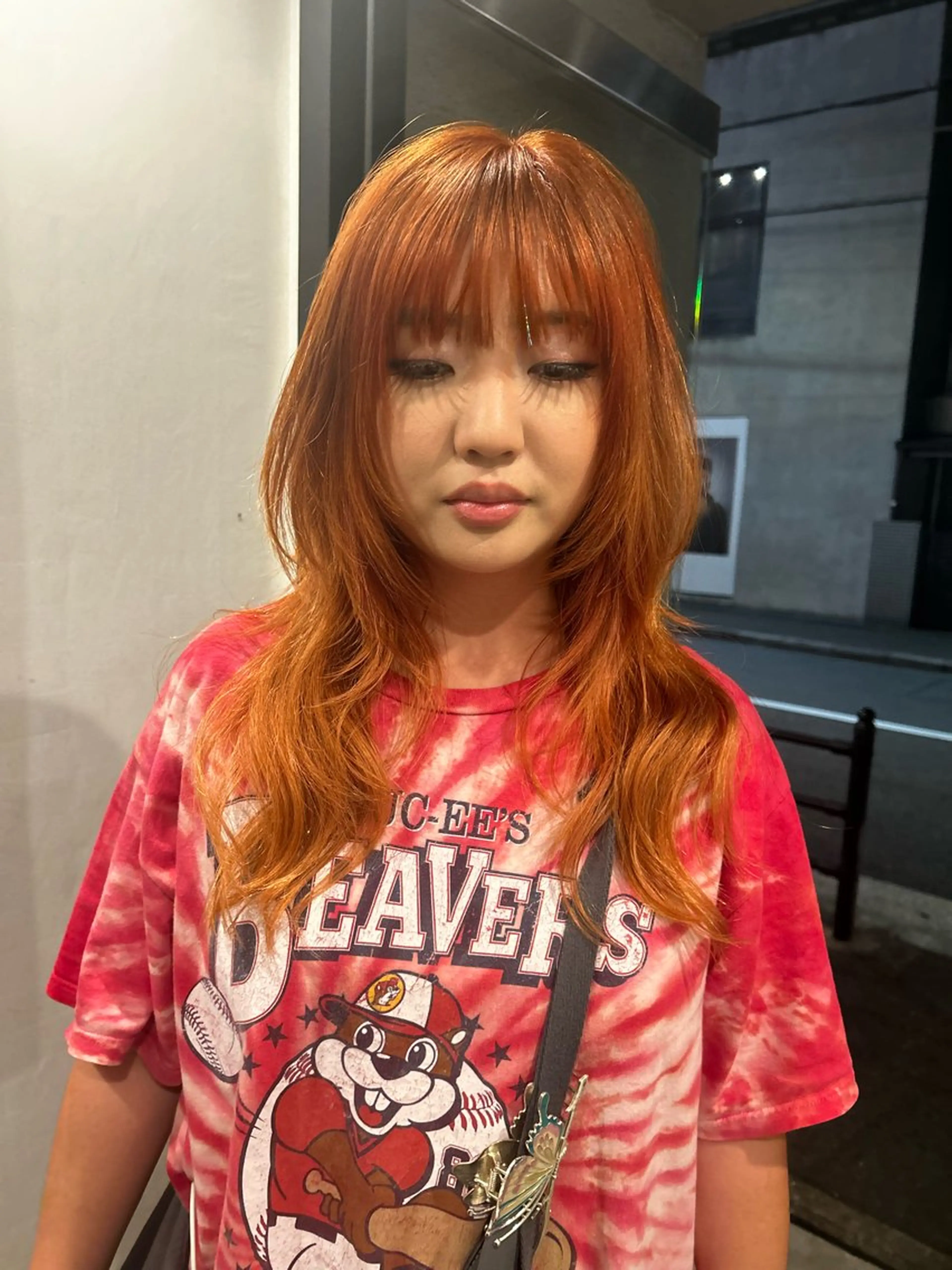 ロング hen所属・心斎橋/レイヤー/ ブリーチ/モエのヘアスタイル