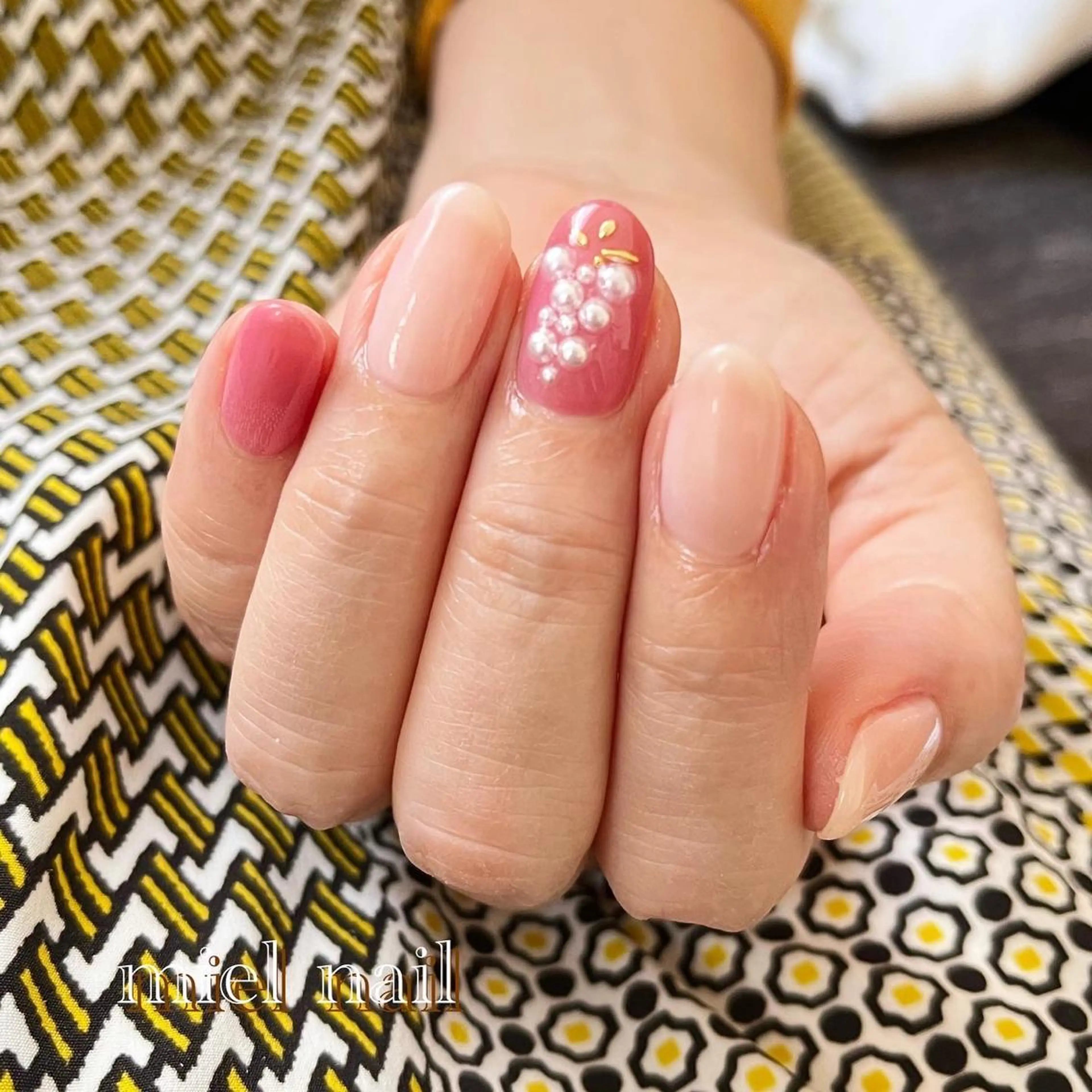 ネイル ピンク miel nailのネイルデザイン