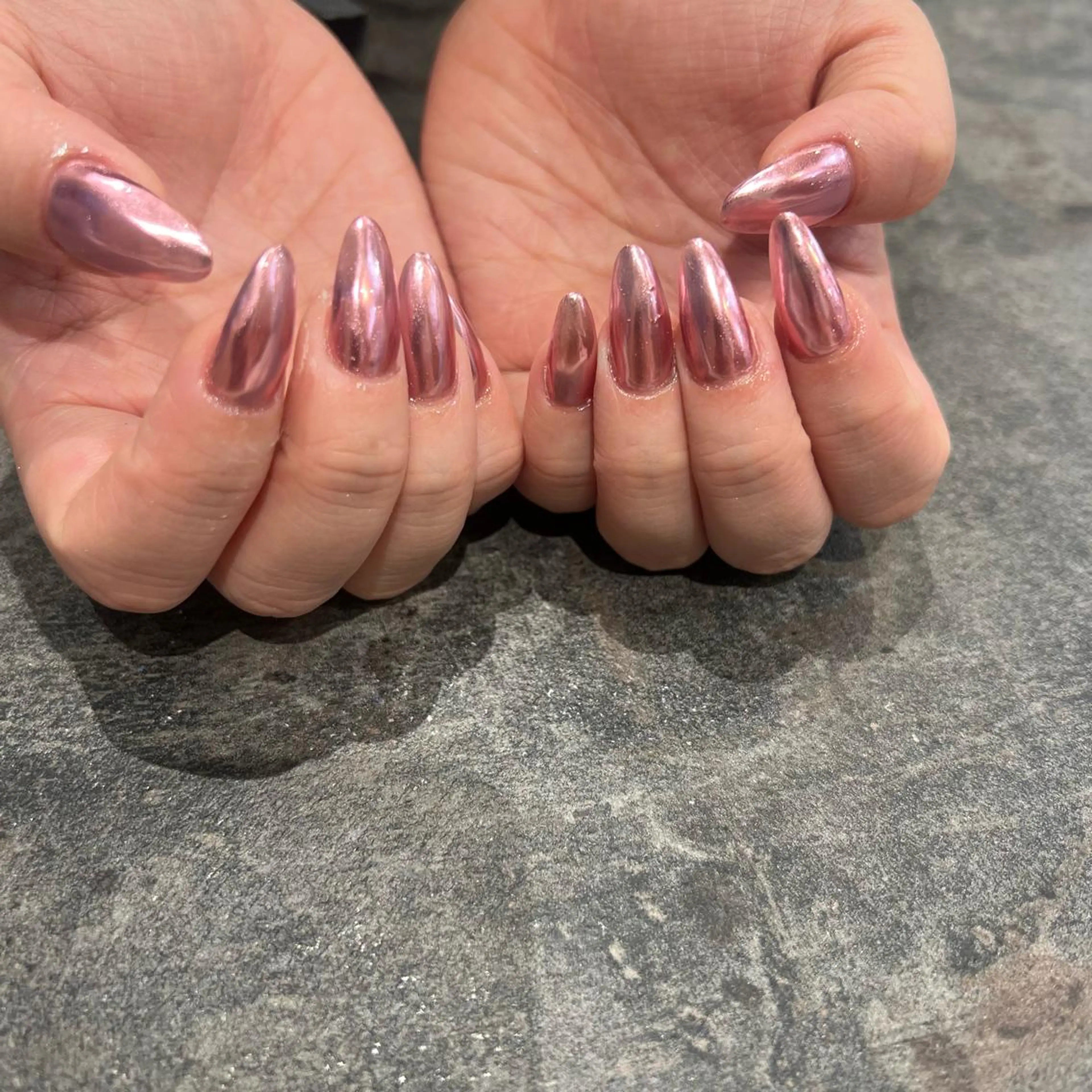 ネイル ミラーネイル ハンドネイル 鶴田୨ৎmaison de NALIのネイルデザイン