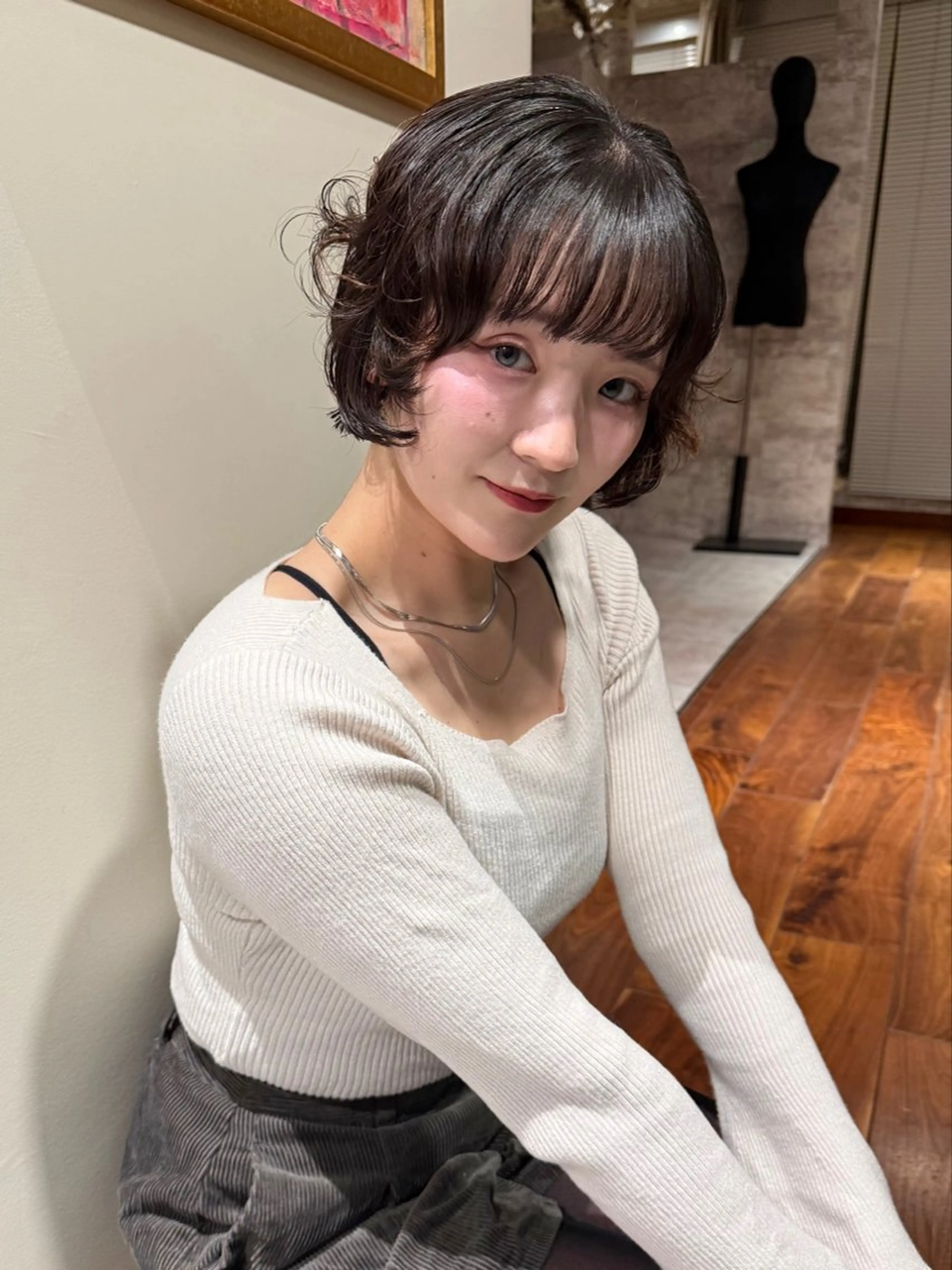 ミディアム カラー パーマ カット ヘアカラー パーマ トリートメント mai / linoah˚✧のヘアスタイル