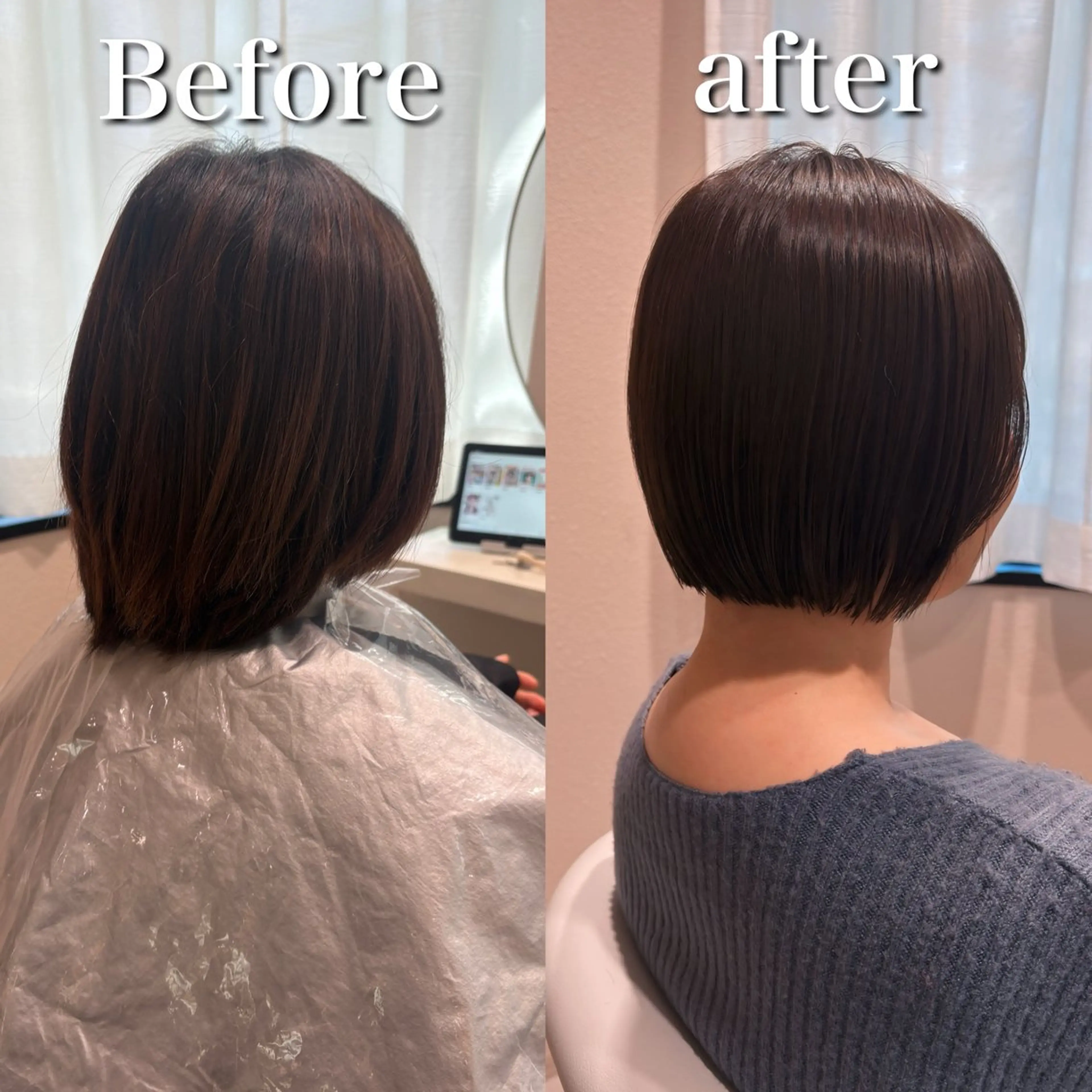 ショート ボブ カット トリートメント ハイトーン/横浜 /伊藤　怜のヘアスタイル