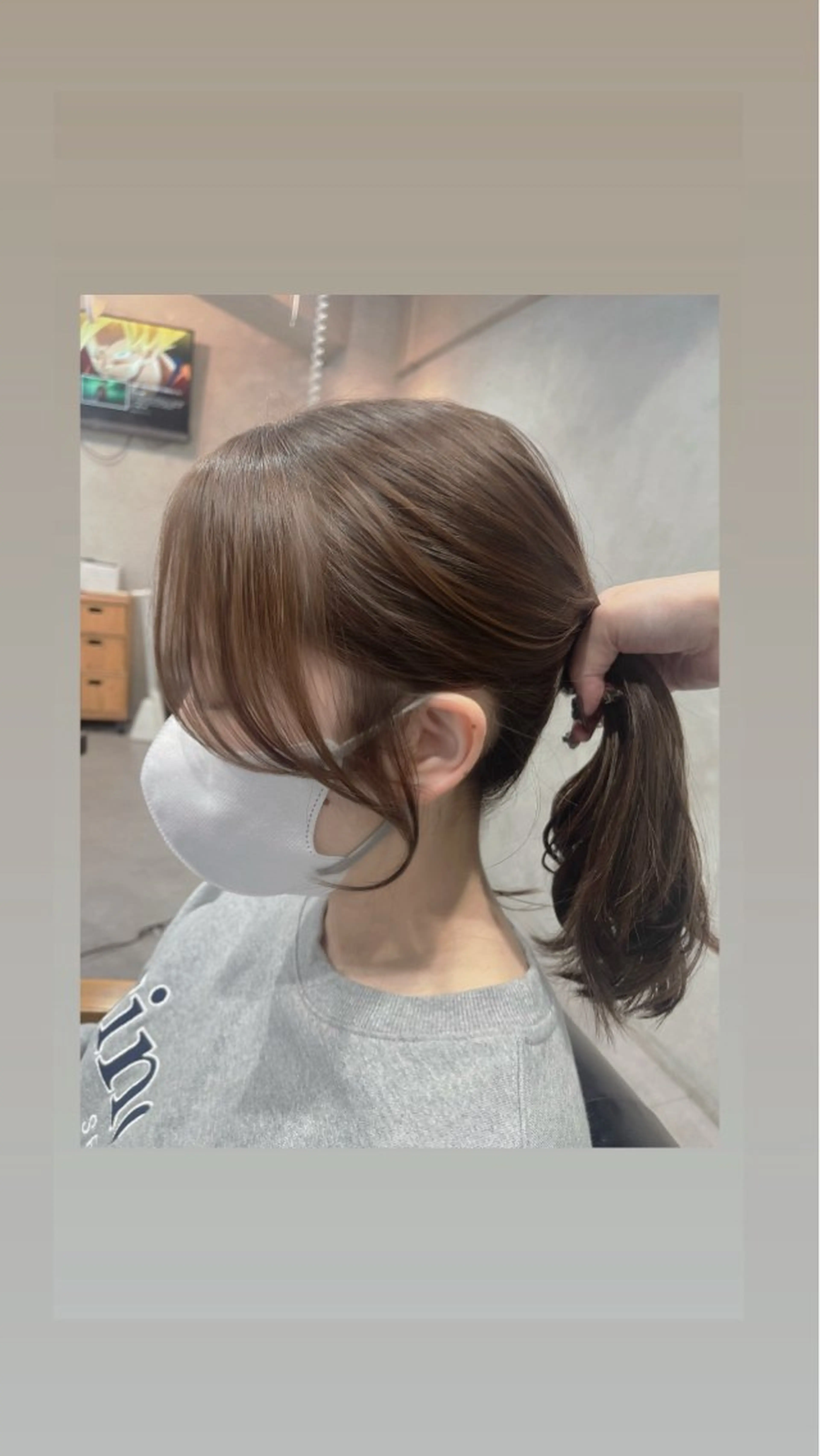 セミロング カラー 顔周りカット 韓国風ヘア カット ヘアカラー トリートメント ACT仙台店所属・lena🎀 透明感カラー/韓国風のヘアスタイル