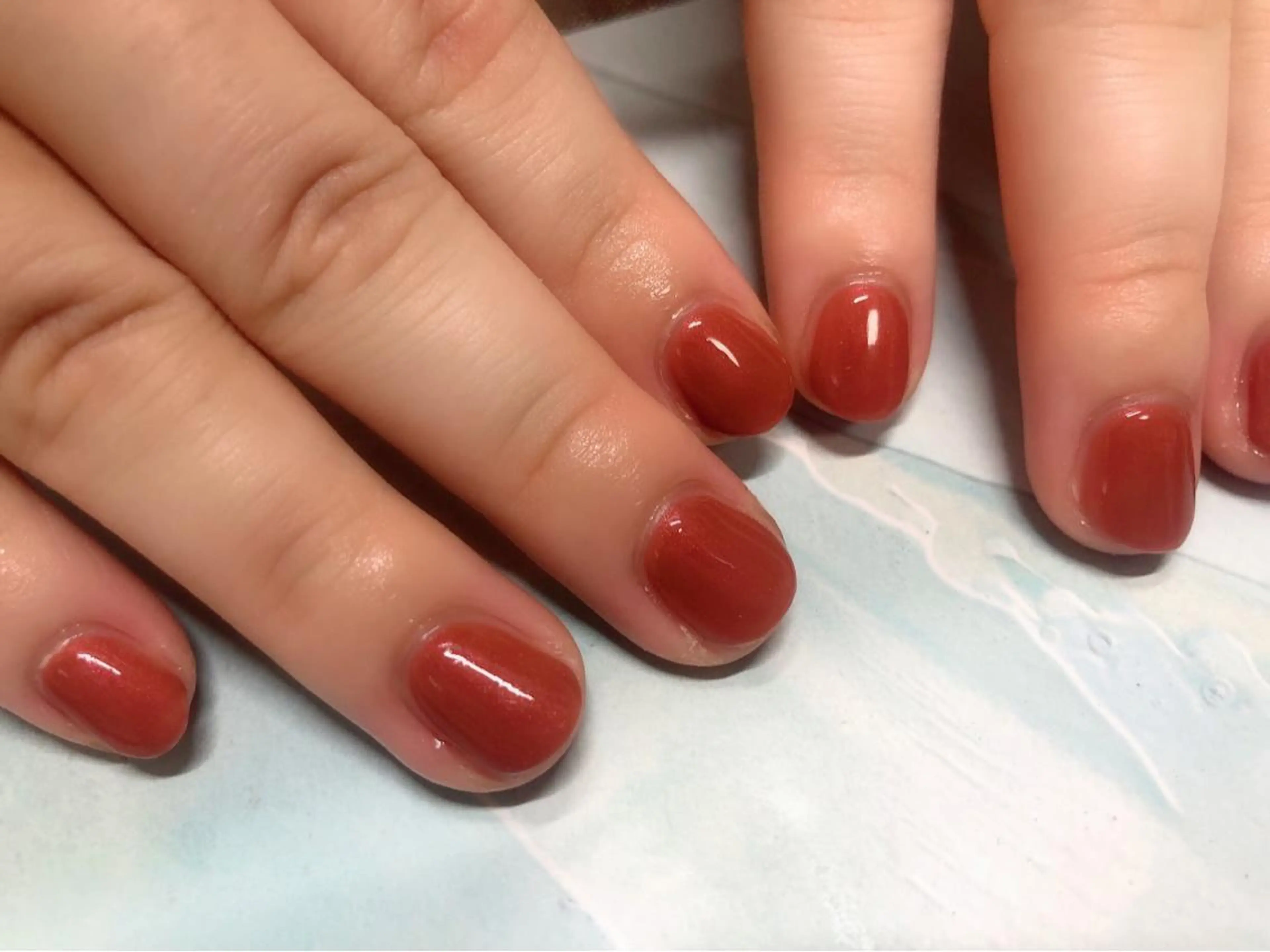 ネイル ワンカラーネイル ハンドネイル Mogu nail 二子玉川のネイルデザイン