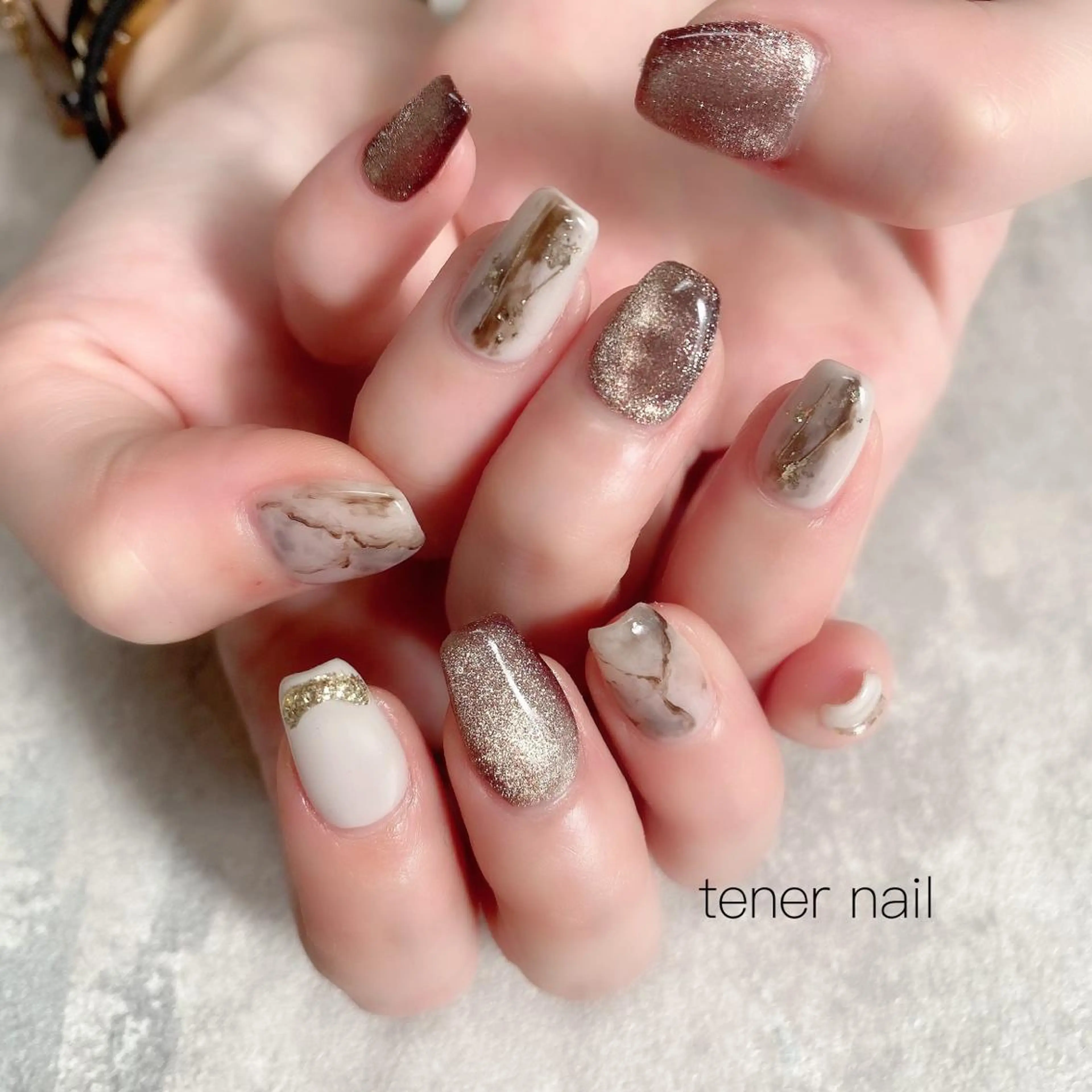 ネイル 大理石ネイル(マーブル) ニュアンスネイル tener  nail  テネルネイル所属・テネルネイル tener nailのネイルデザイン