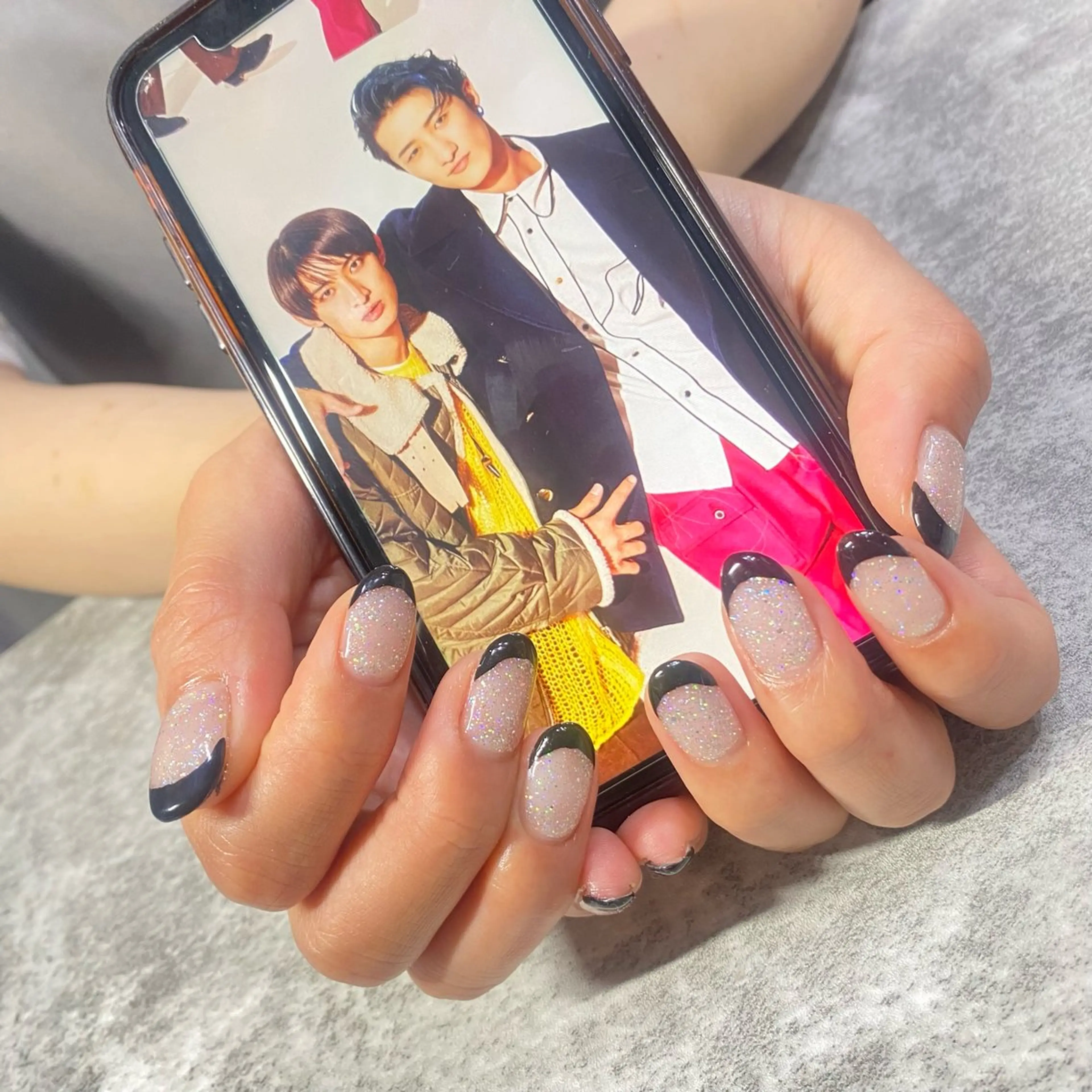 ネイル フレンチネイル ラメ(グリッター) ハンドネイル ★Rinail... .のネイルデザイン