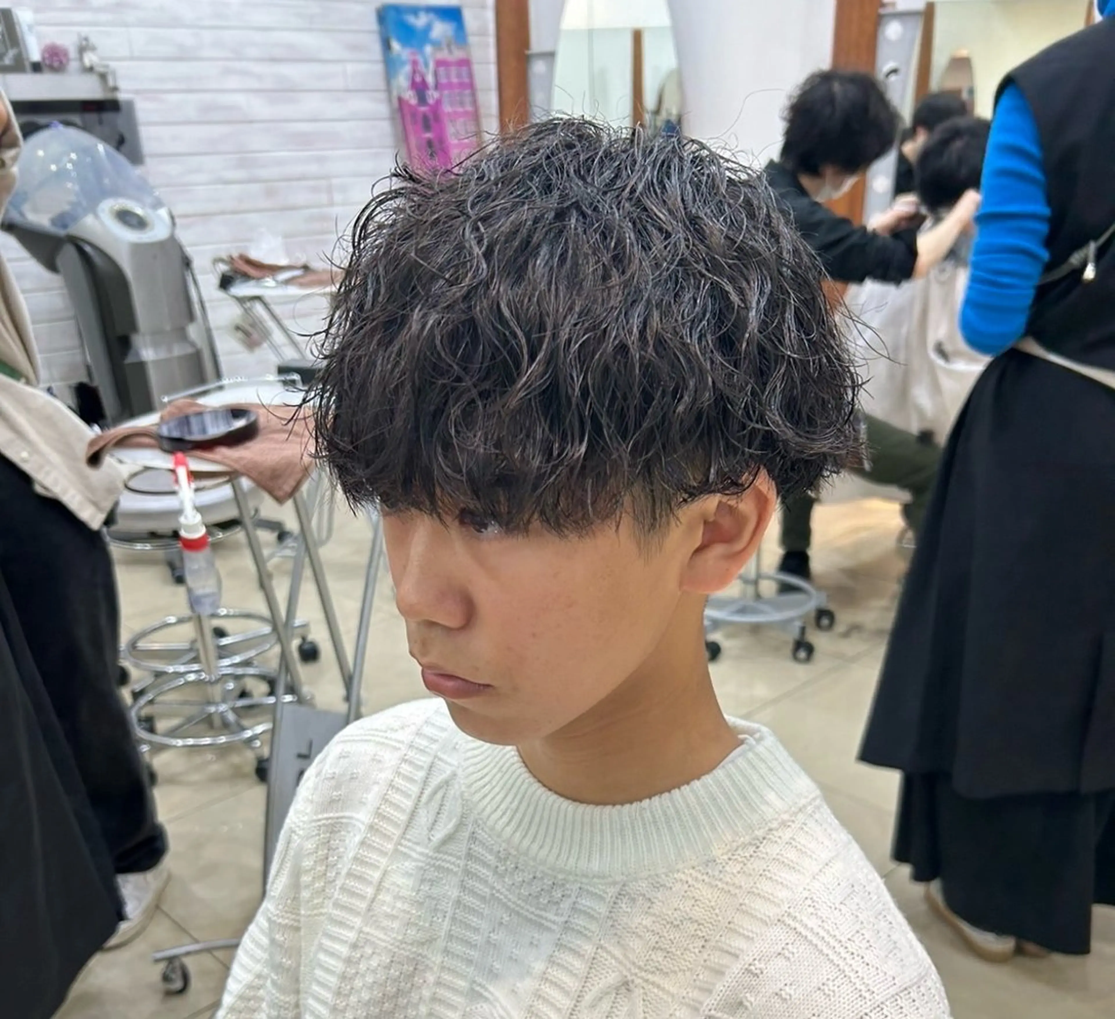 パーマ メンズ カット パーマ トリートメント 透明感カラー/ 髪質改善/サクラ🌸のヘアスタイル