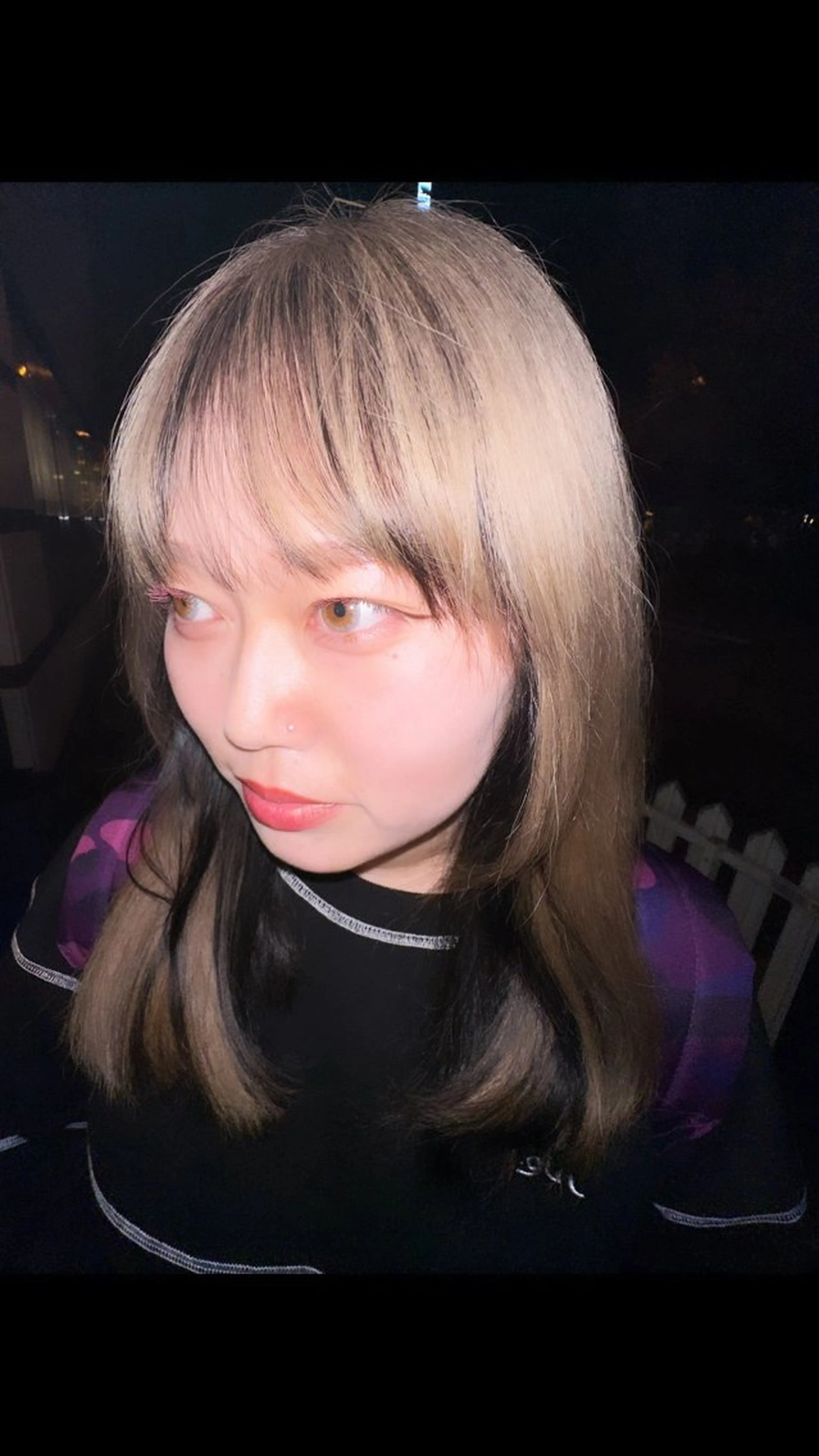 セミロング カラー ベージュカラー 黒髪 Lita（リタ）所属・十希羽 / Litaのヘアスタイル