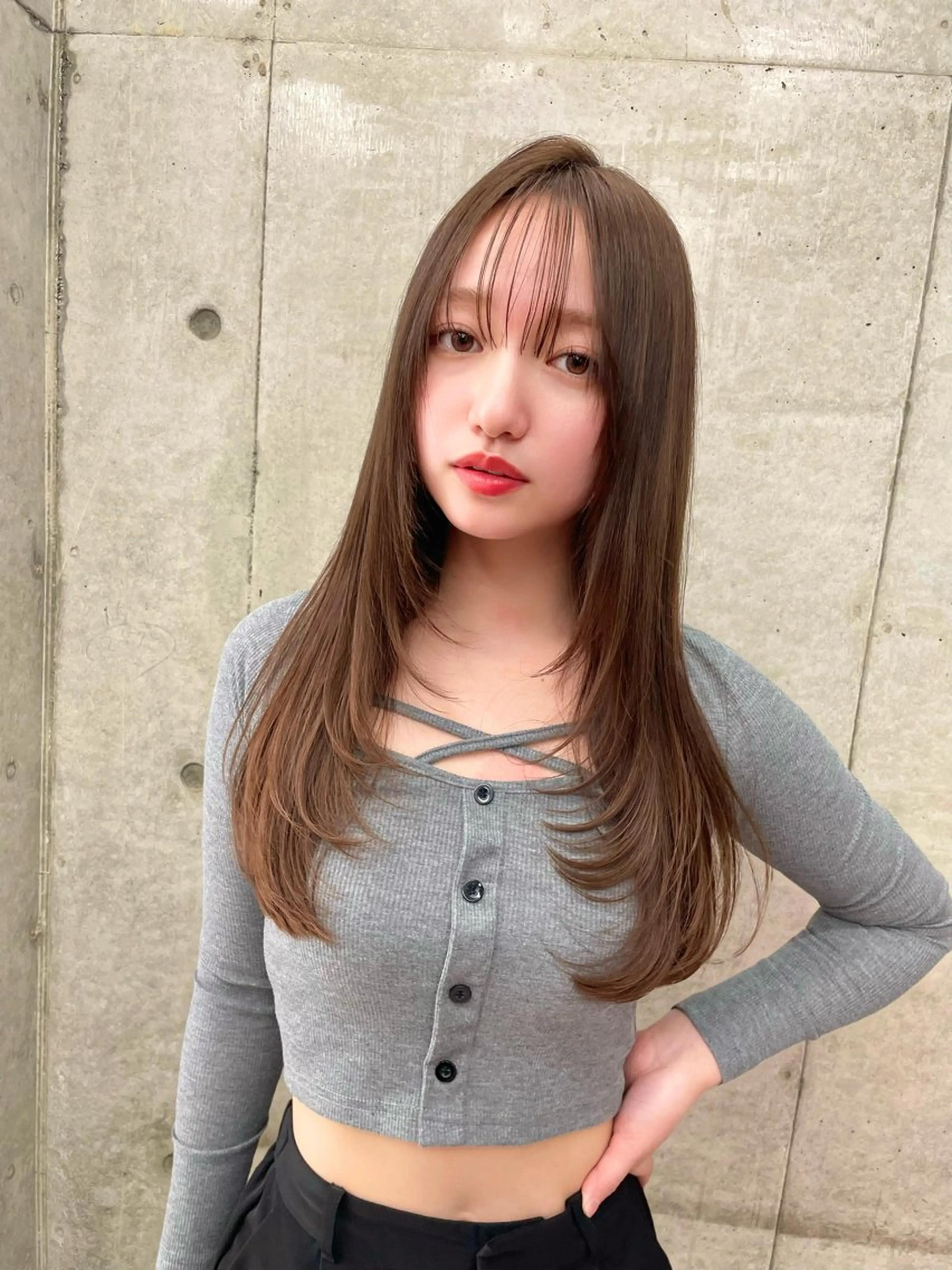 ロング カラー カット ヘアカラー トリートメント 韓国ヘア🇰🇷 レイヤー/芝春樹のヘアスタイル