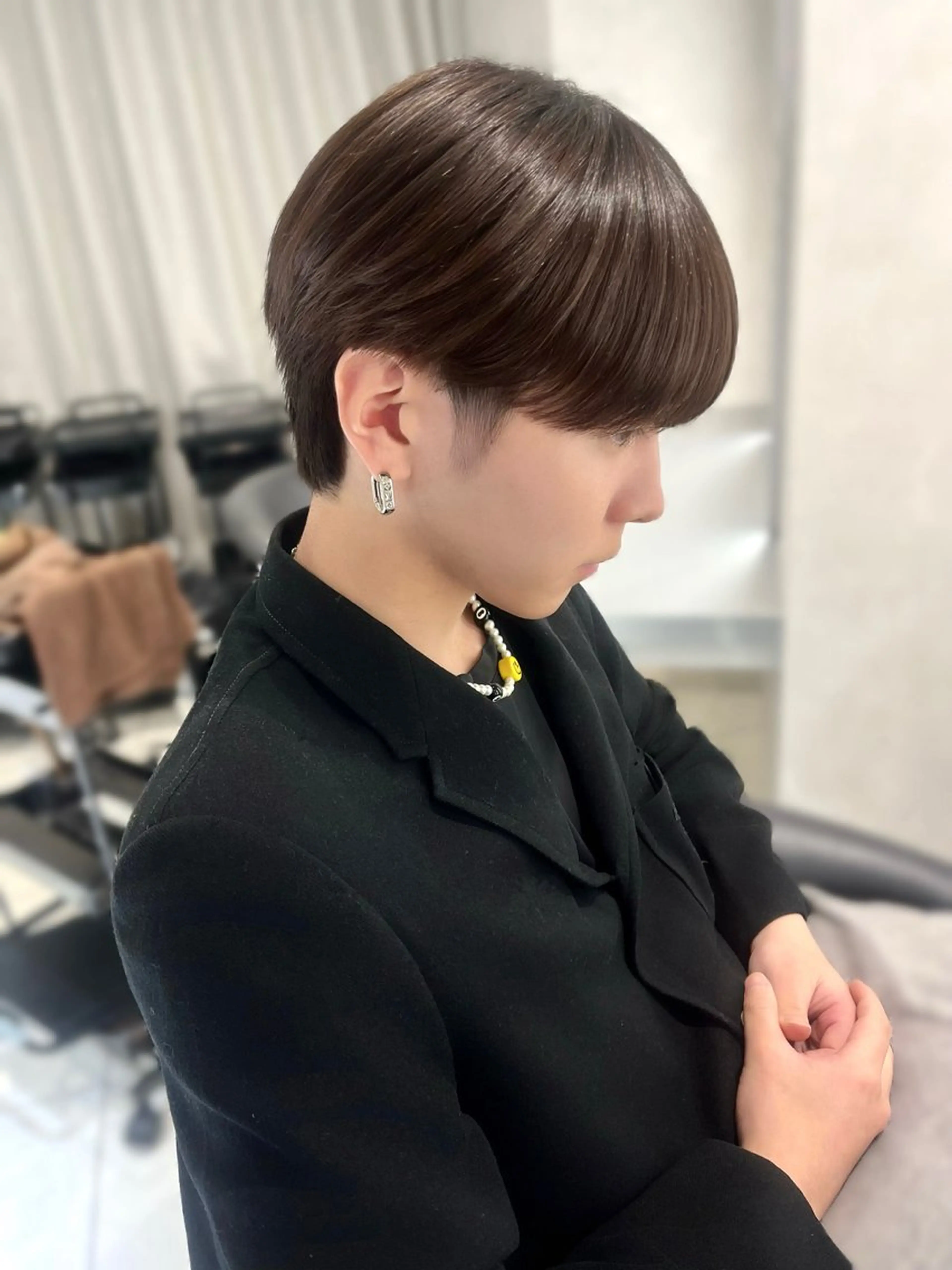 カラー メンズ カット ヘアカラー メンズセンターパート 🇰🇷wakanaのヘアスタイル