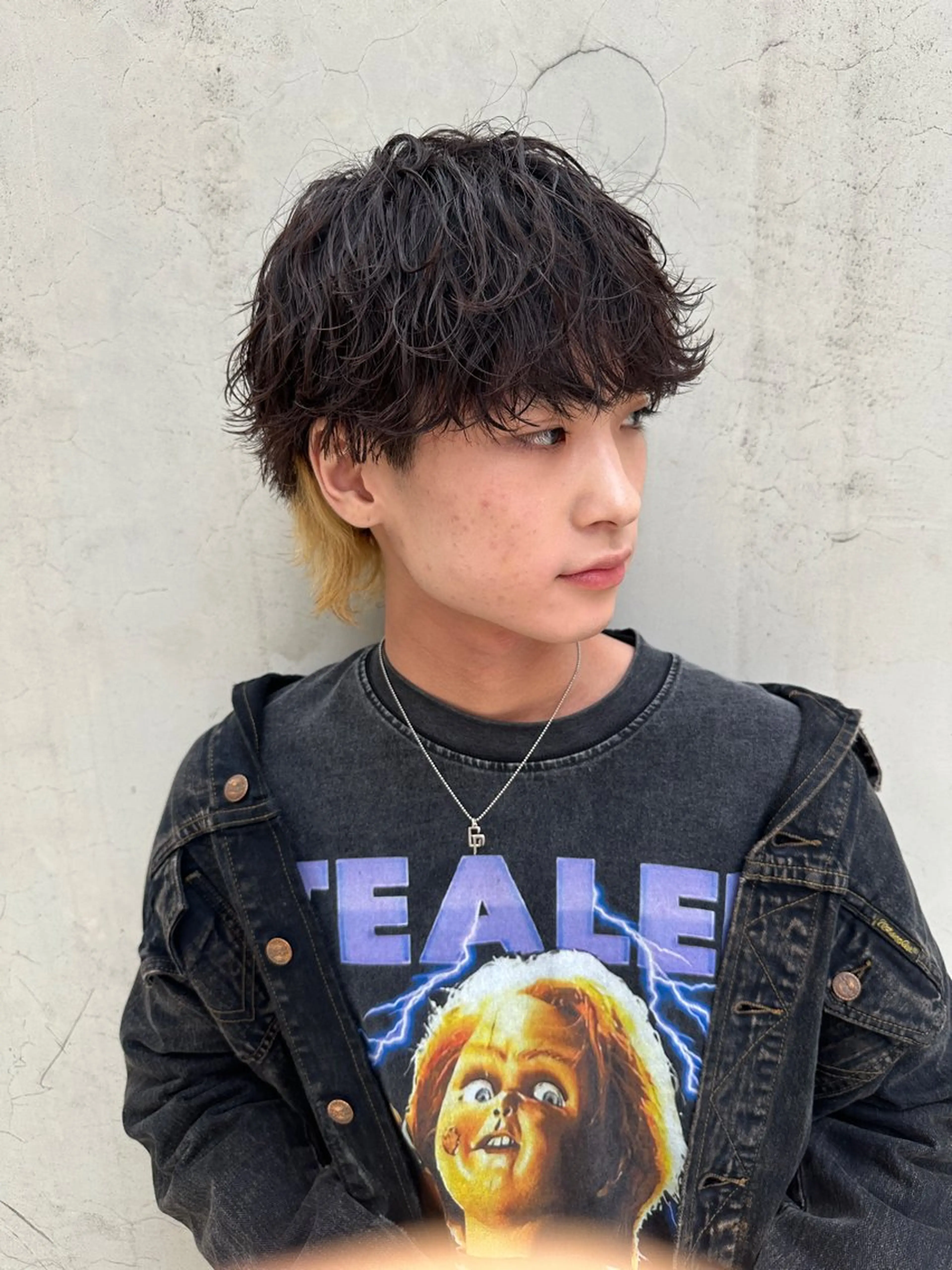 ショート カラー パーマ メンズ カット ヘアカラー パーマ 亀井隆汰/メンズ専門 パーマ特化美容師のヘアスタイル