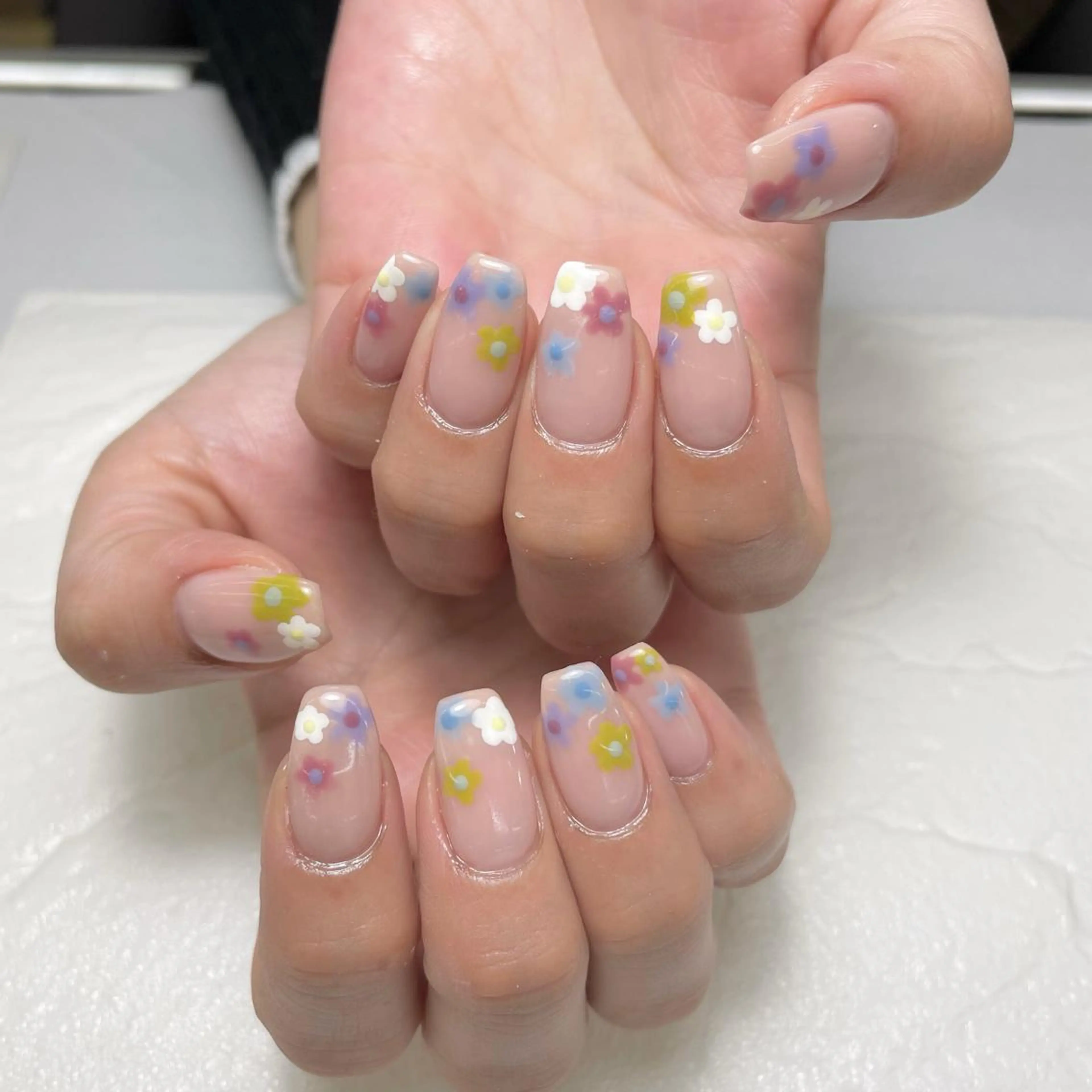 ネイル フレンチネイル 持ち込み 春ネイル Nail Blue512所属・Nailist MINORIのネイルデザイン