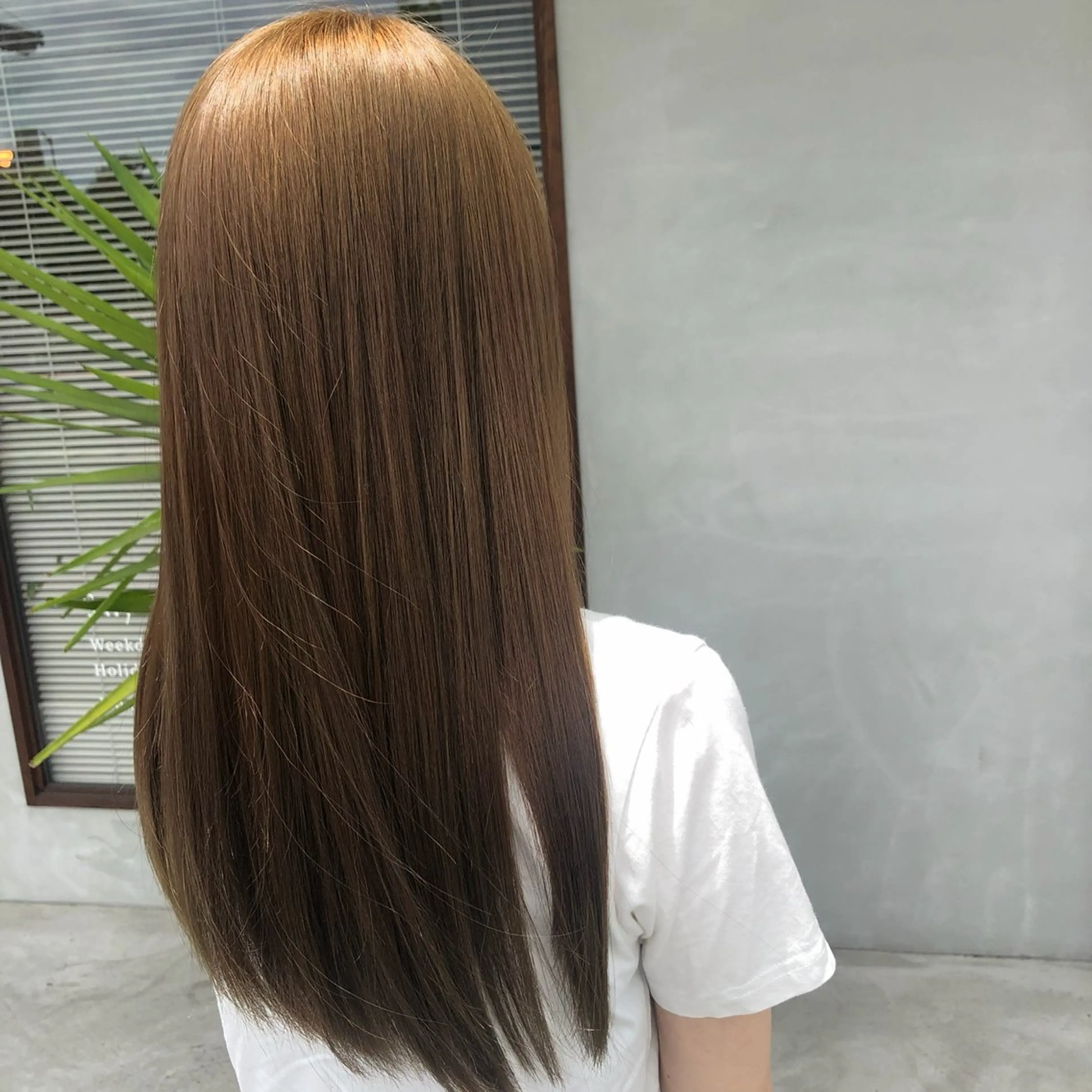 セミロング カット 縮毛矯正 トリートメント let’s所属・透明感／髪質改善 ／ りかのヘアスタイル