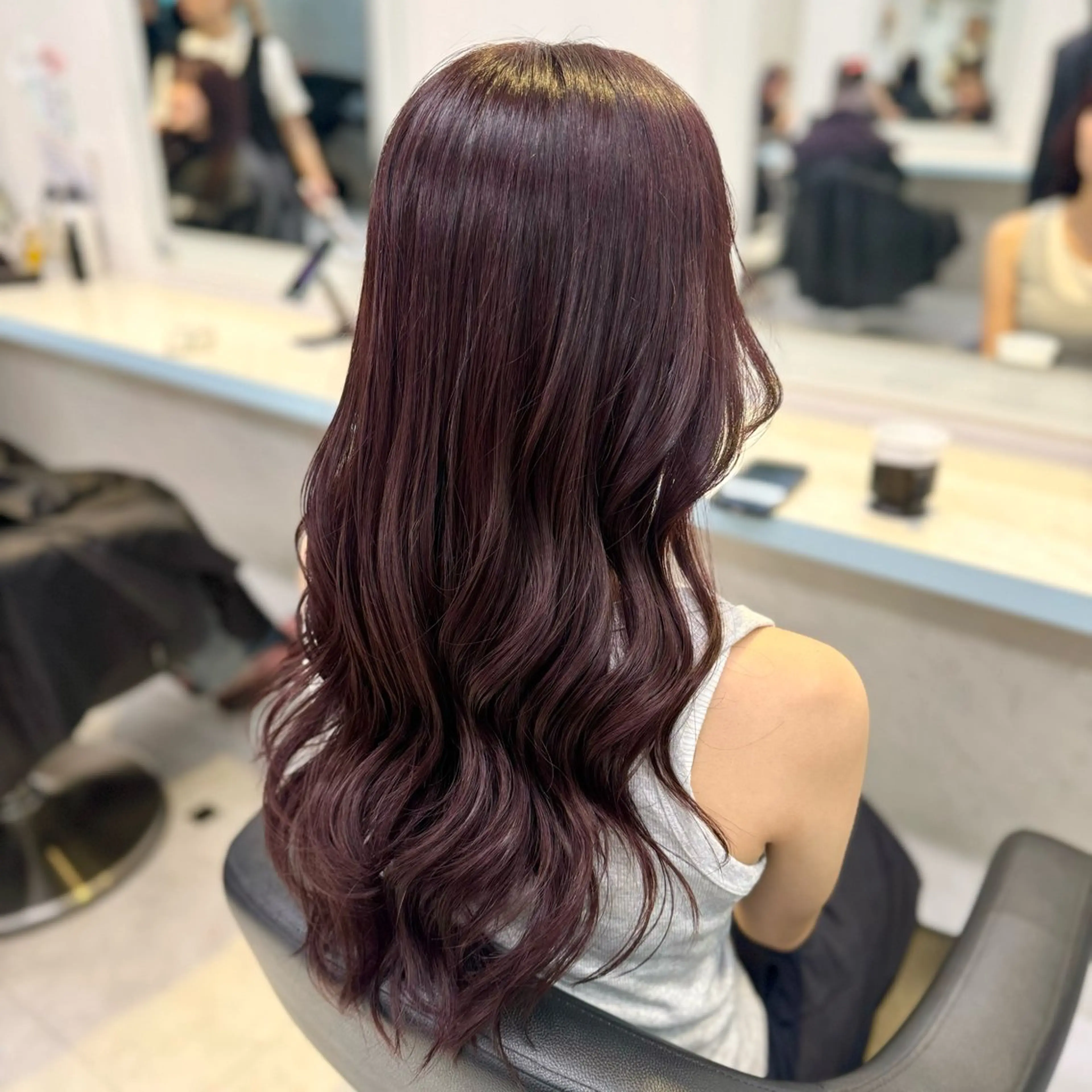 ロング カラー カット ヘアカラー トリートメント ヘッドスパ ヘアセット 暖色🩷透明感カラー ♡Maika♡のヘアスタイル