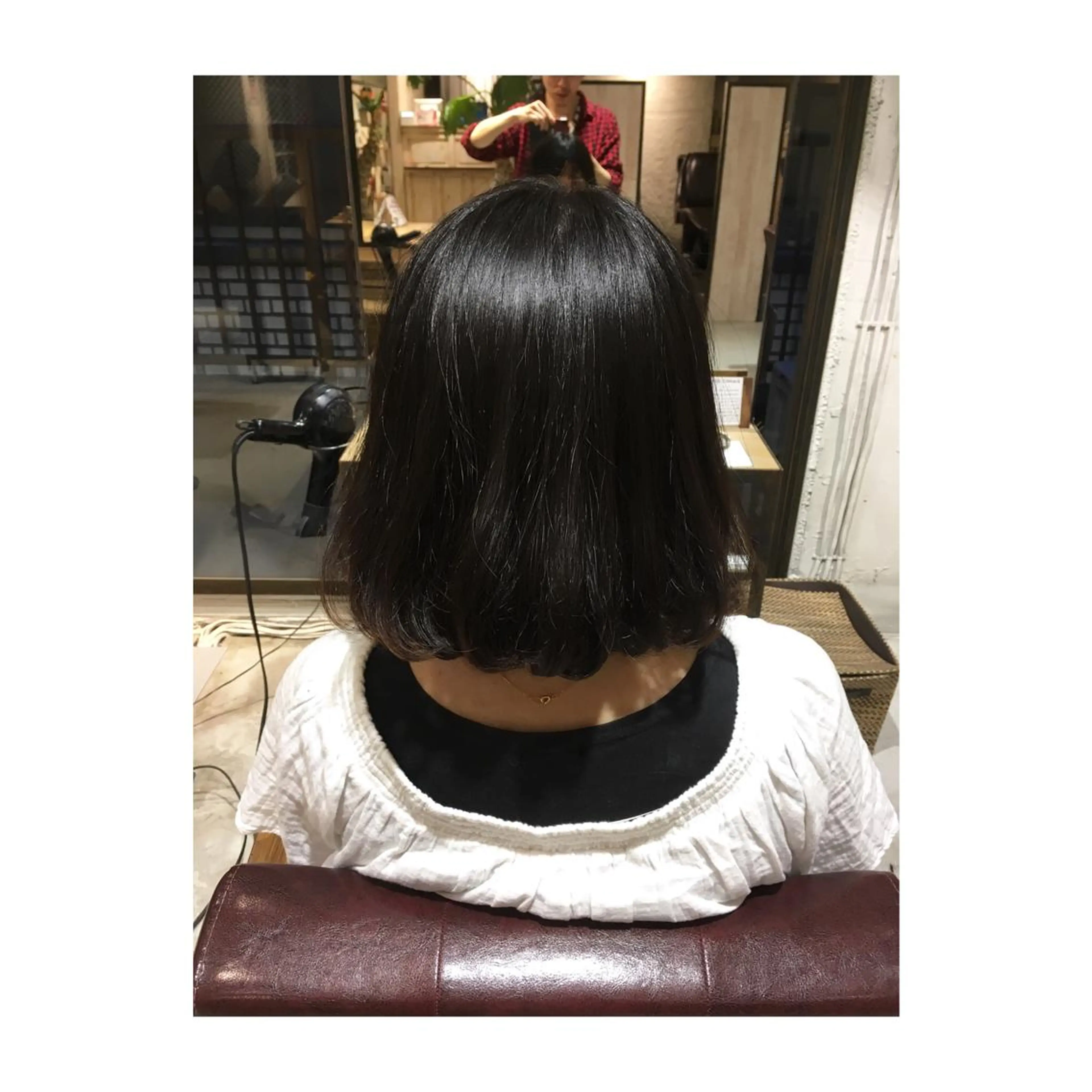 ショート ミディアム セミロング カラー パーマ ボブ アオガミ （前髪顔周りカット）のヘアスタイル