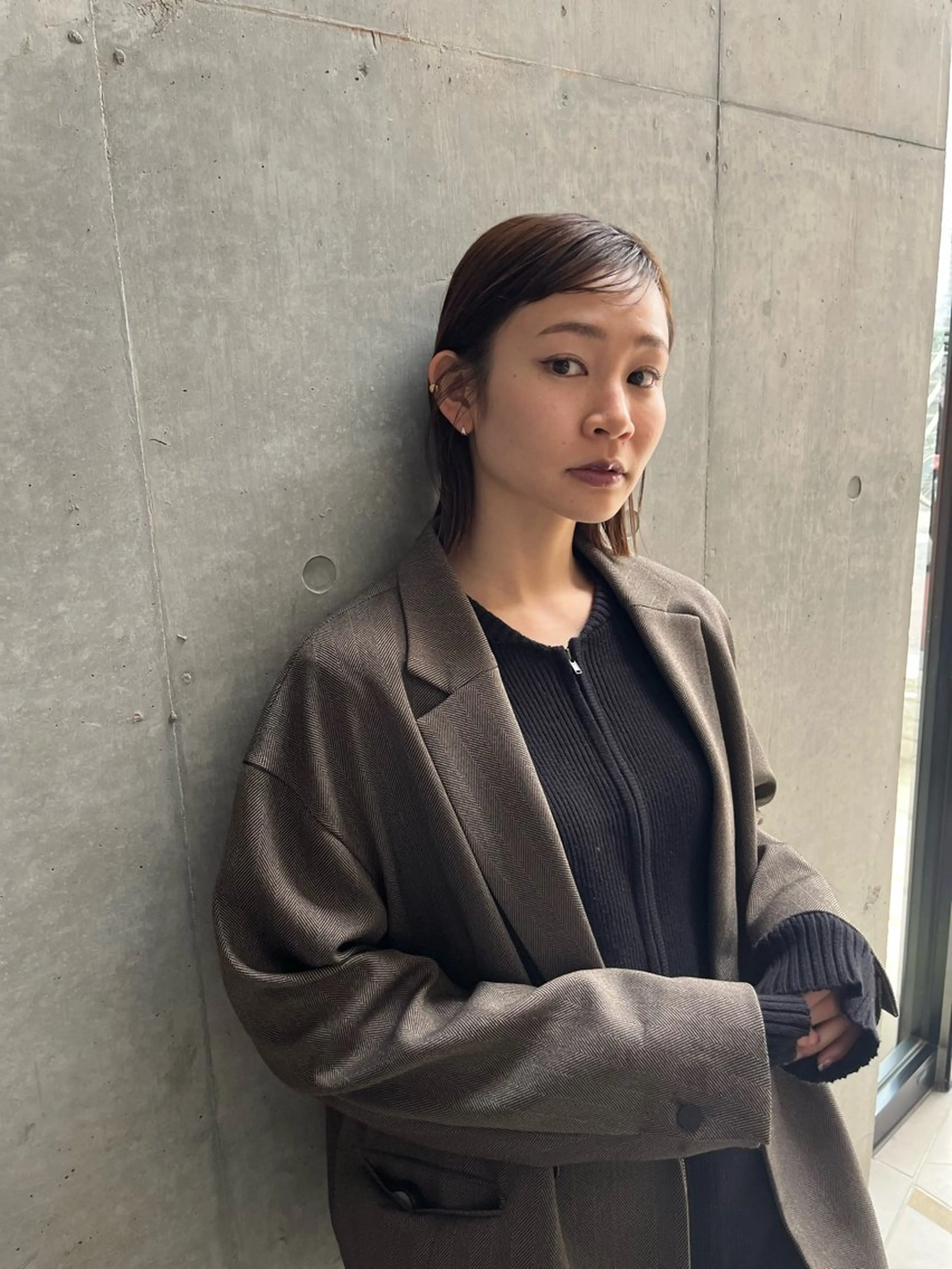 ミディアム カラー カット ヘアカラー オリーブ/縮毛♡ Natsuno🩰のヘアスタイル