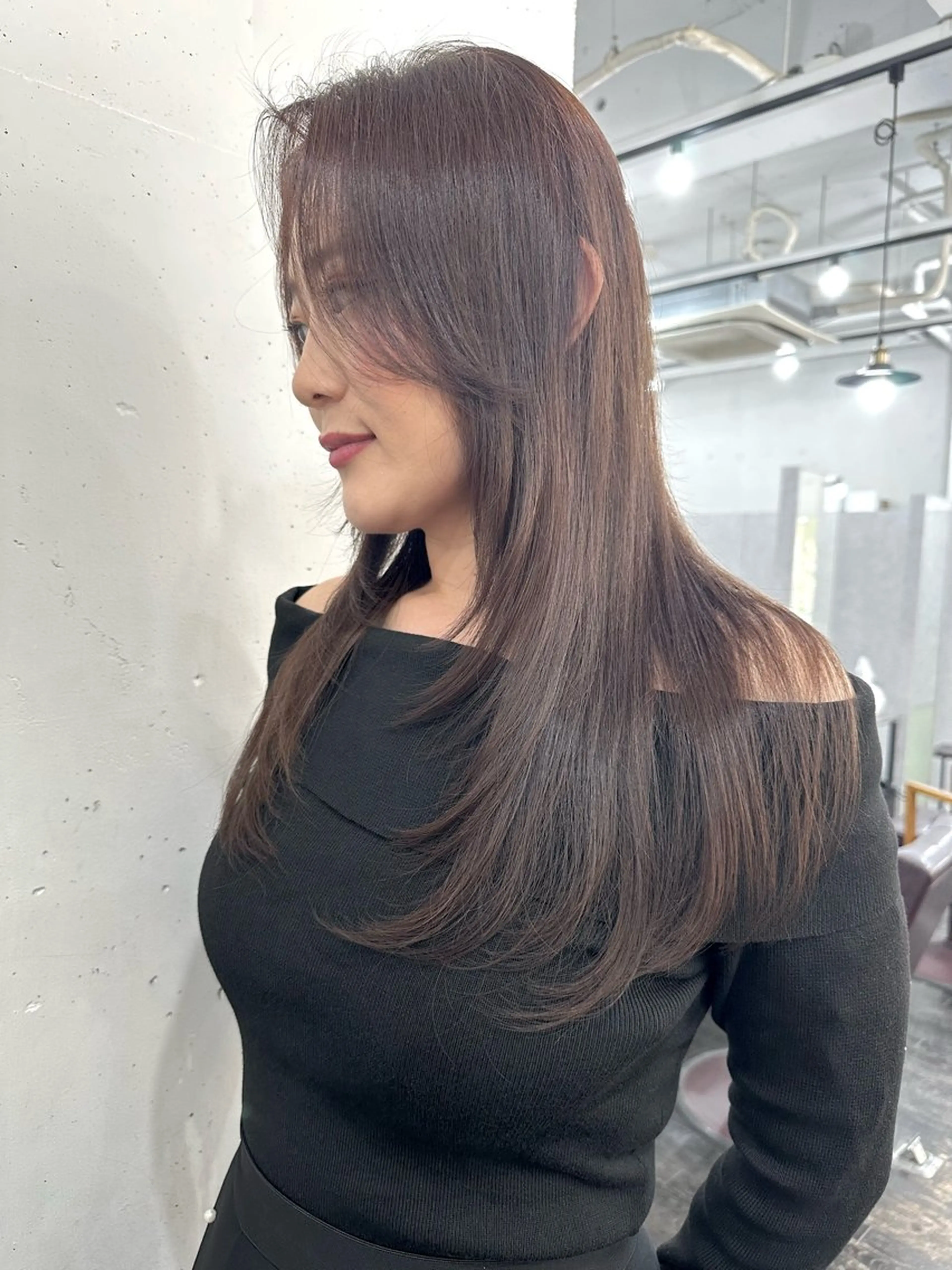 ロング カット ヘアカラー トリートメント 韓国レイヤーカット KOUKIのヘアスタイル