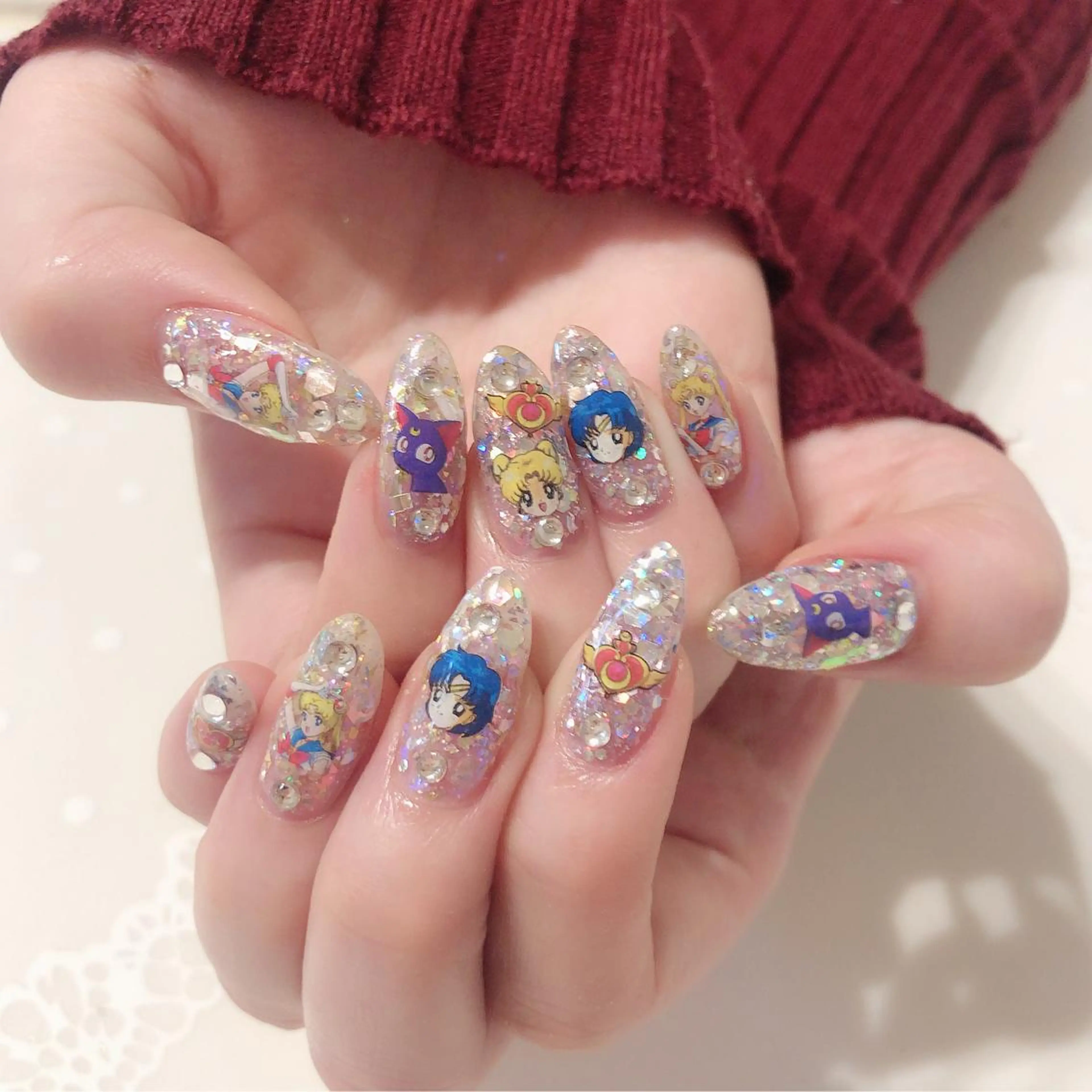 ネイル クリアネイル ラメ(グリッター) ハンドネイル * haruのネイルデザイン