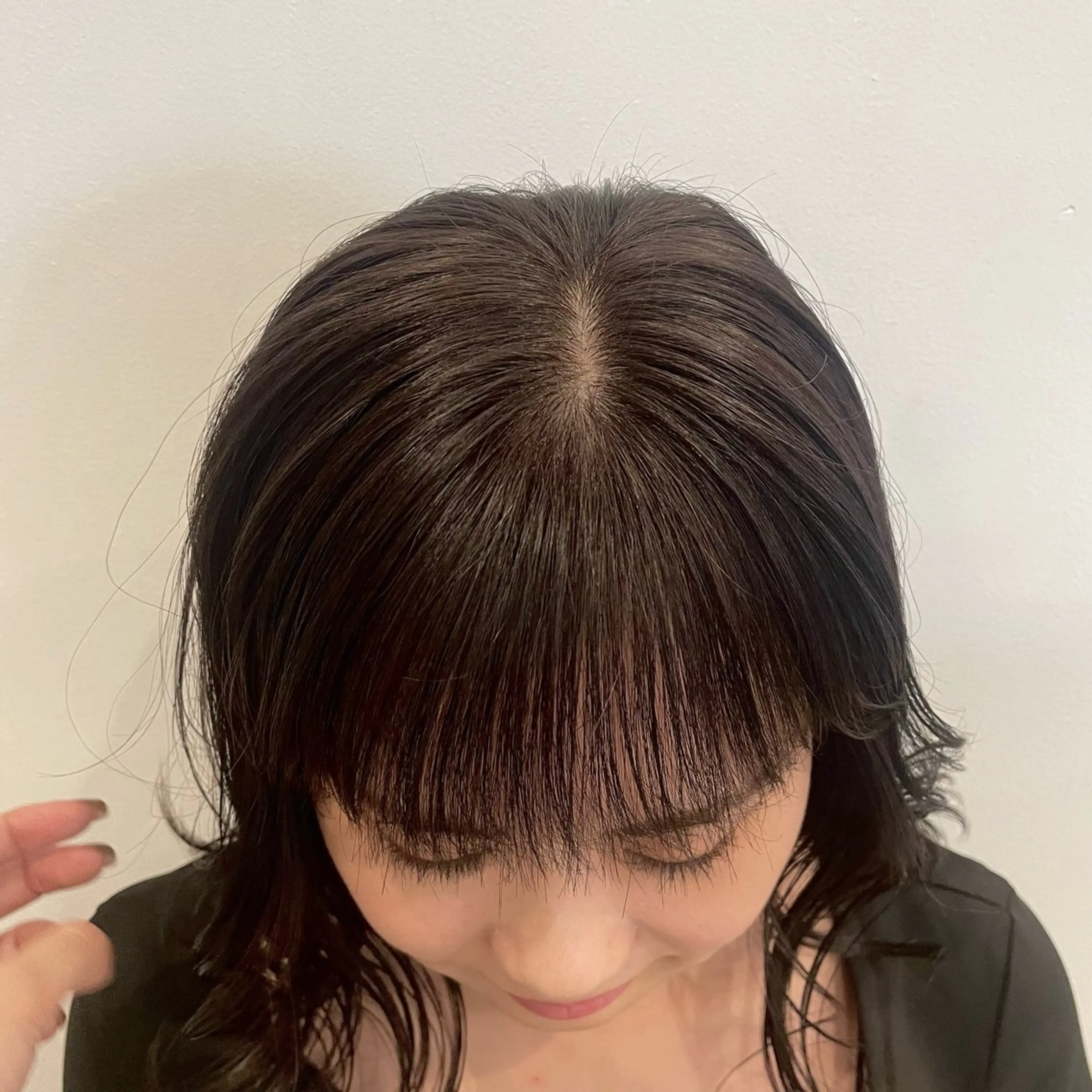 セミロング 縮毛矯正 canon/レイヤー /透明感カラーのヘアスタイル