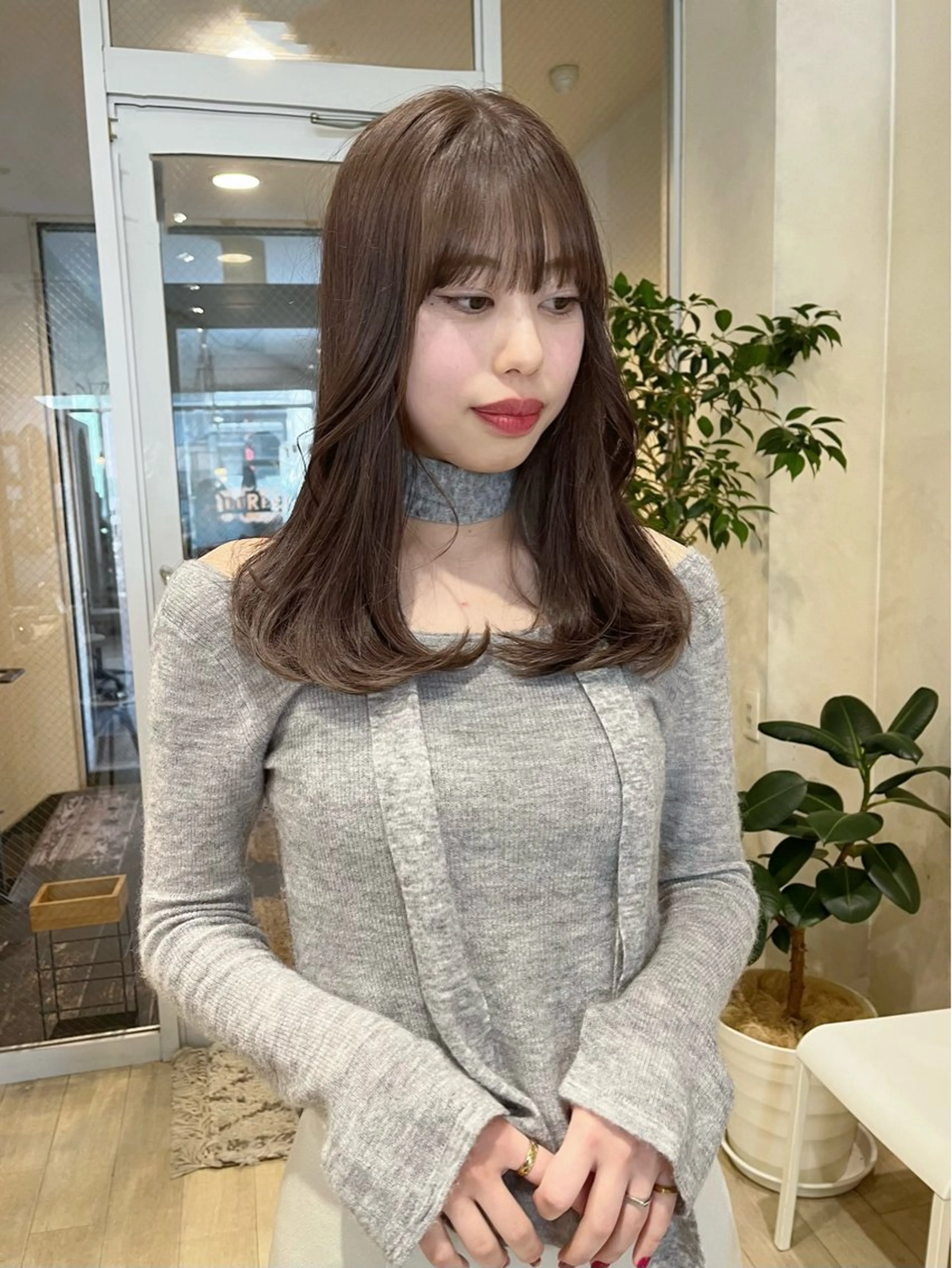 セミロング カラー カット ヘアカラー トリートメント nakahara madokaのヘアスタイル