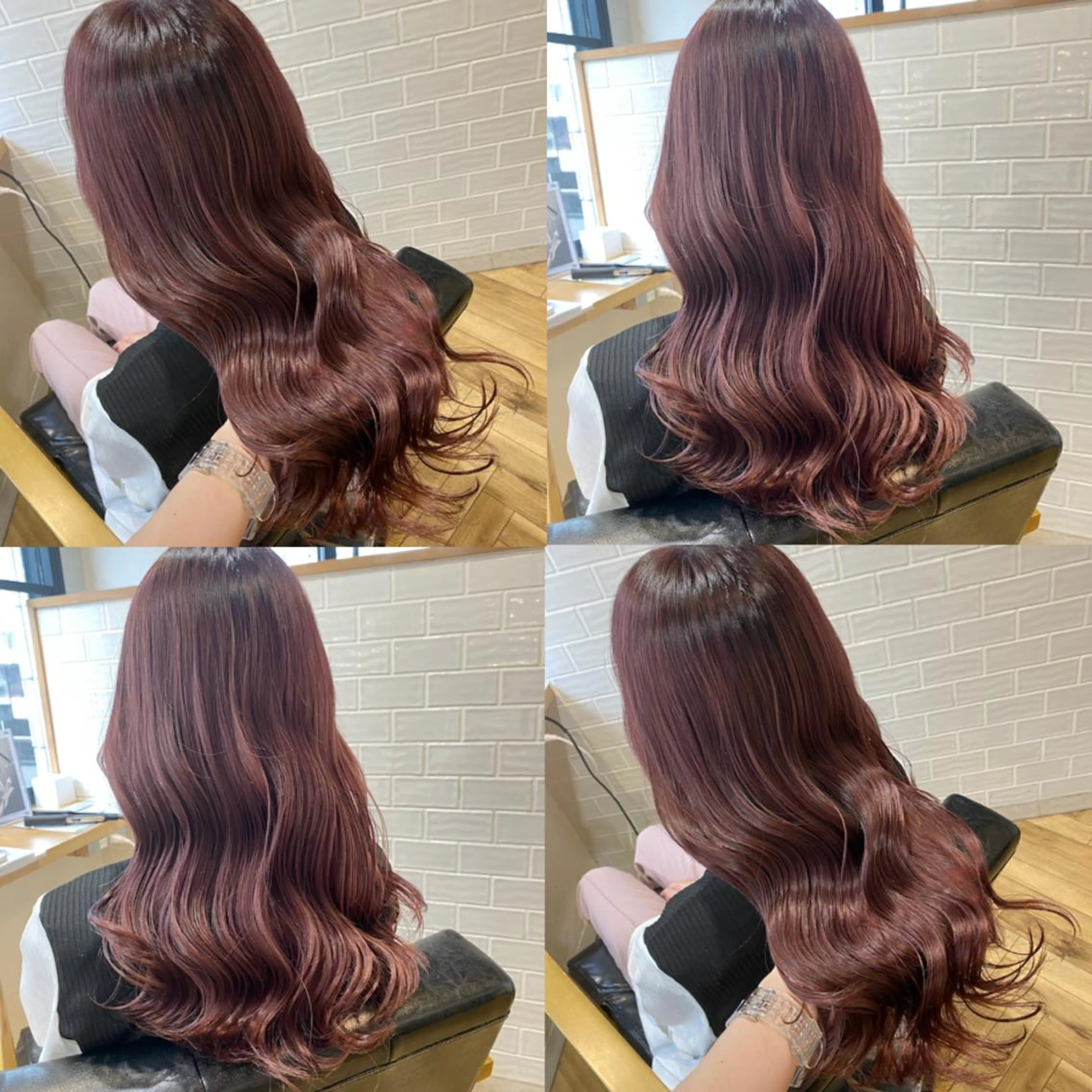 ロング カラー ブリーチ ブリーチなしカラー ピンクカラー 艶カラー/韓国顔周り 🎀mamiのヘアスタイル