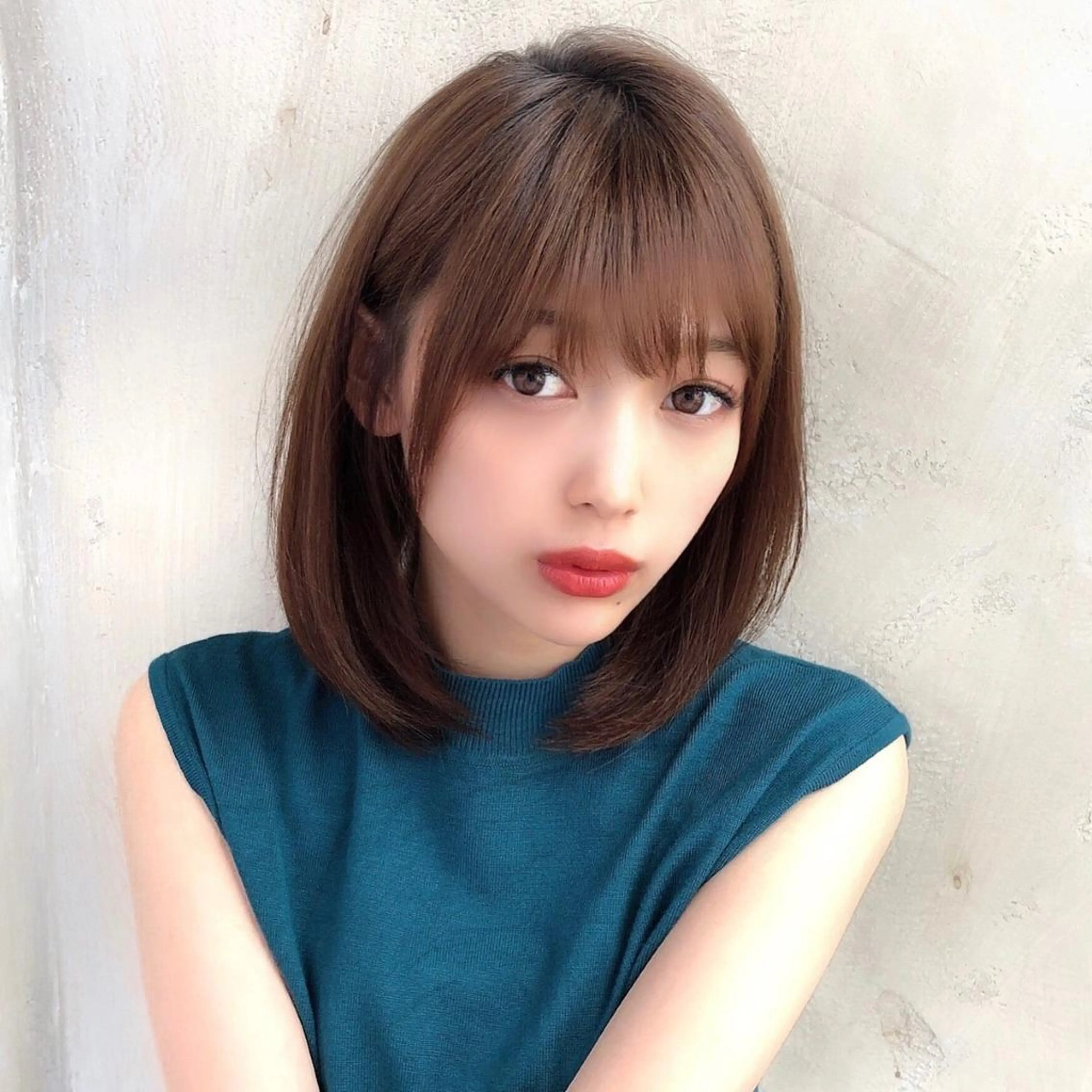 ミディアム カット トリートメント 🧡くびれヘア/前髪 顔周り🧡久原結衣のヘアスタイル