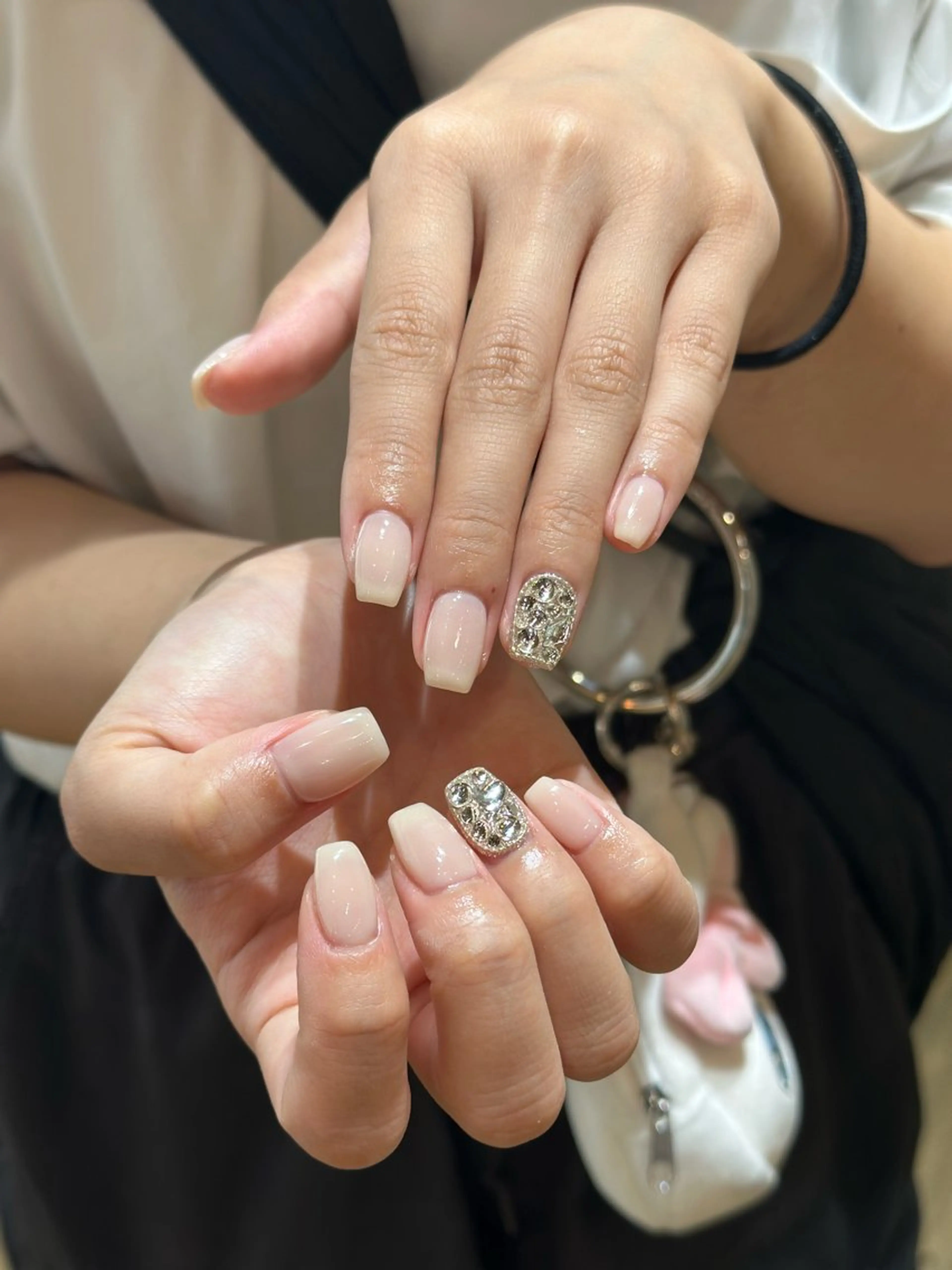 ネイル クリアネイル ワンカラーネイル ハンドネイル 松永 稚奈のネイルデザイン