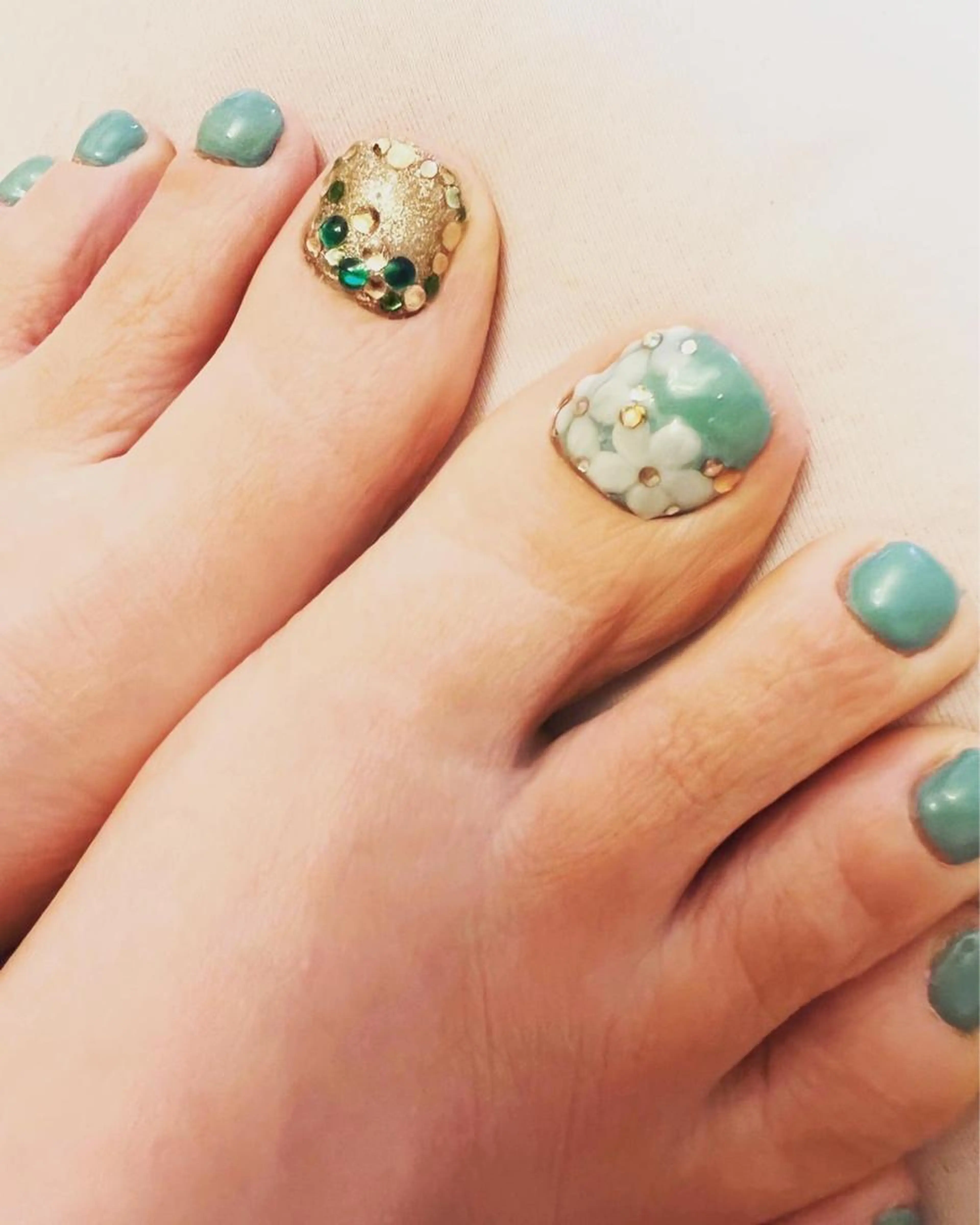 footジェルネイルの写真