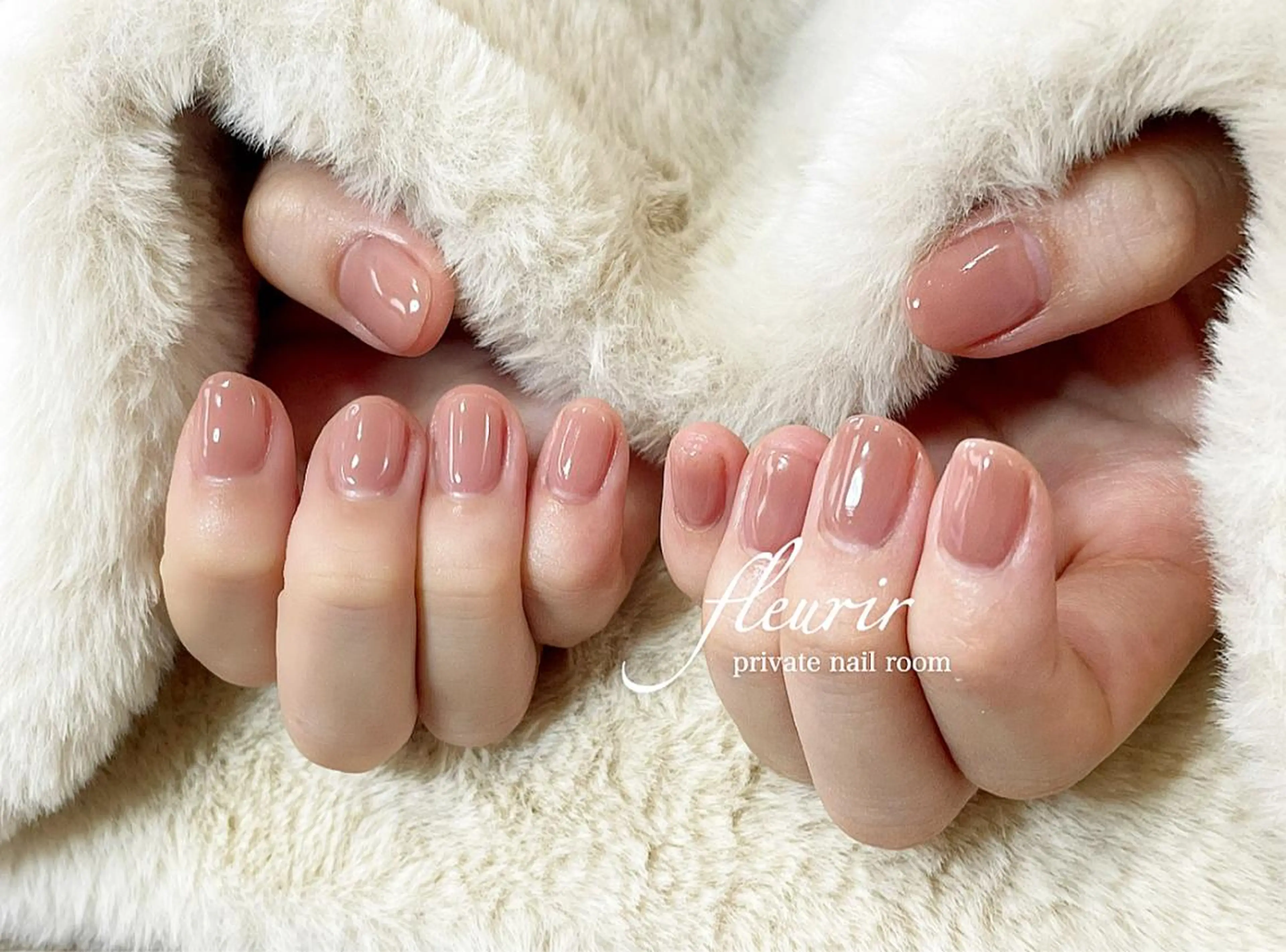 ネイル ブラウン オフィスネイル ワンカラーネイル フルリール 【プライベートサロンのネイルデザイン