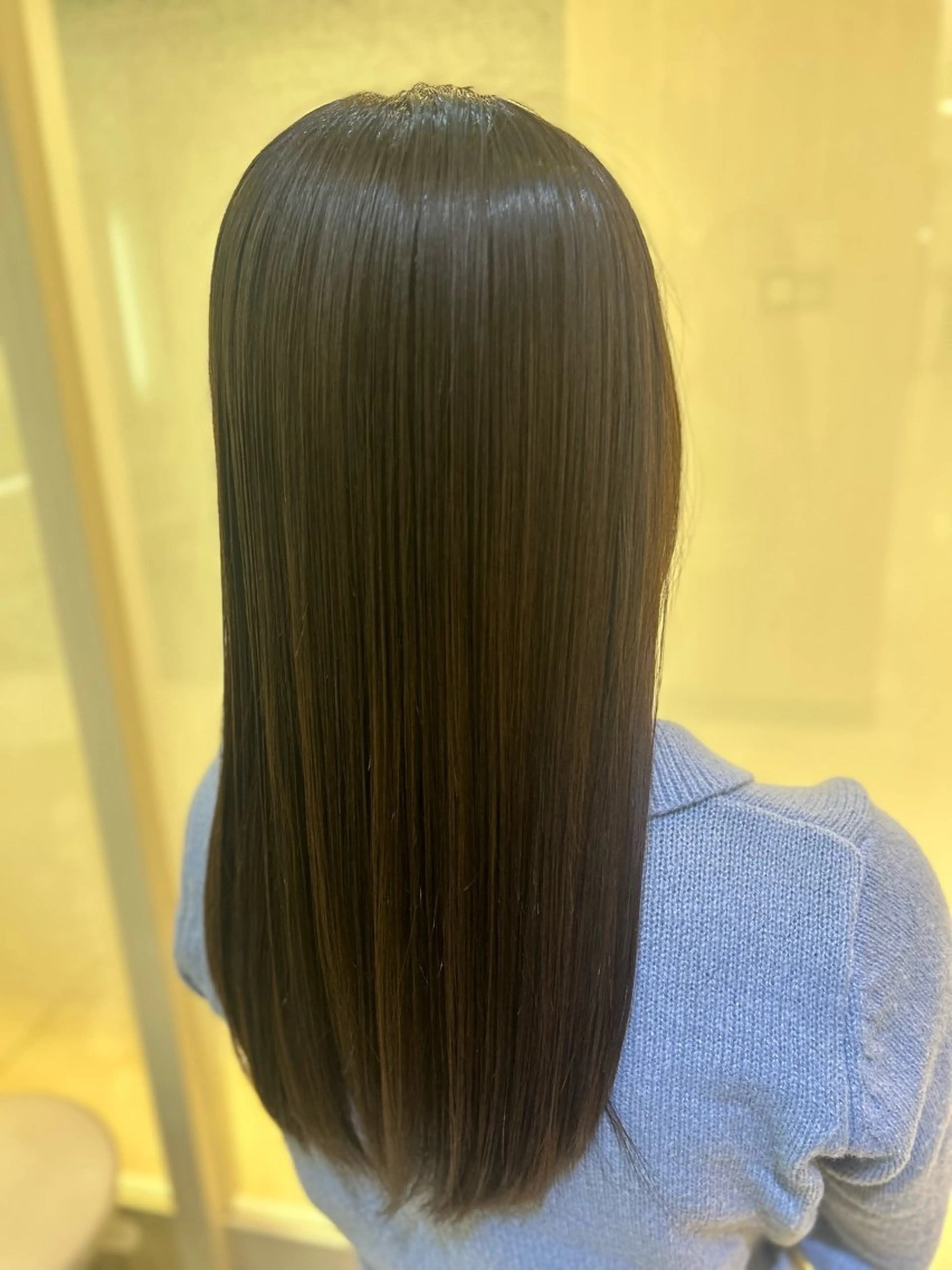 ロング パーマ カット 縮毛矯正 トリートメント 艶質改善/縮毛矯正 ササキナツミのヘアスタイル