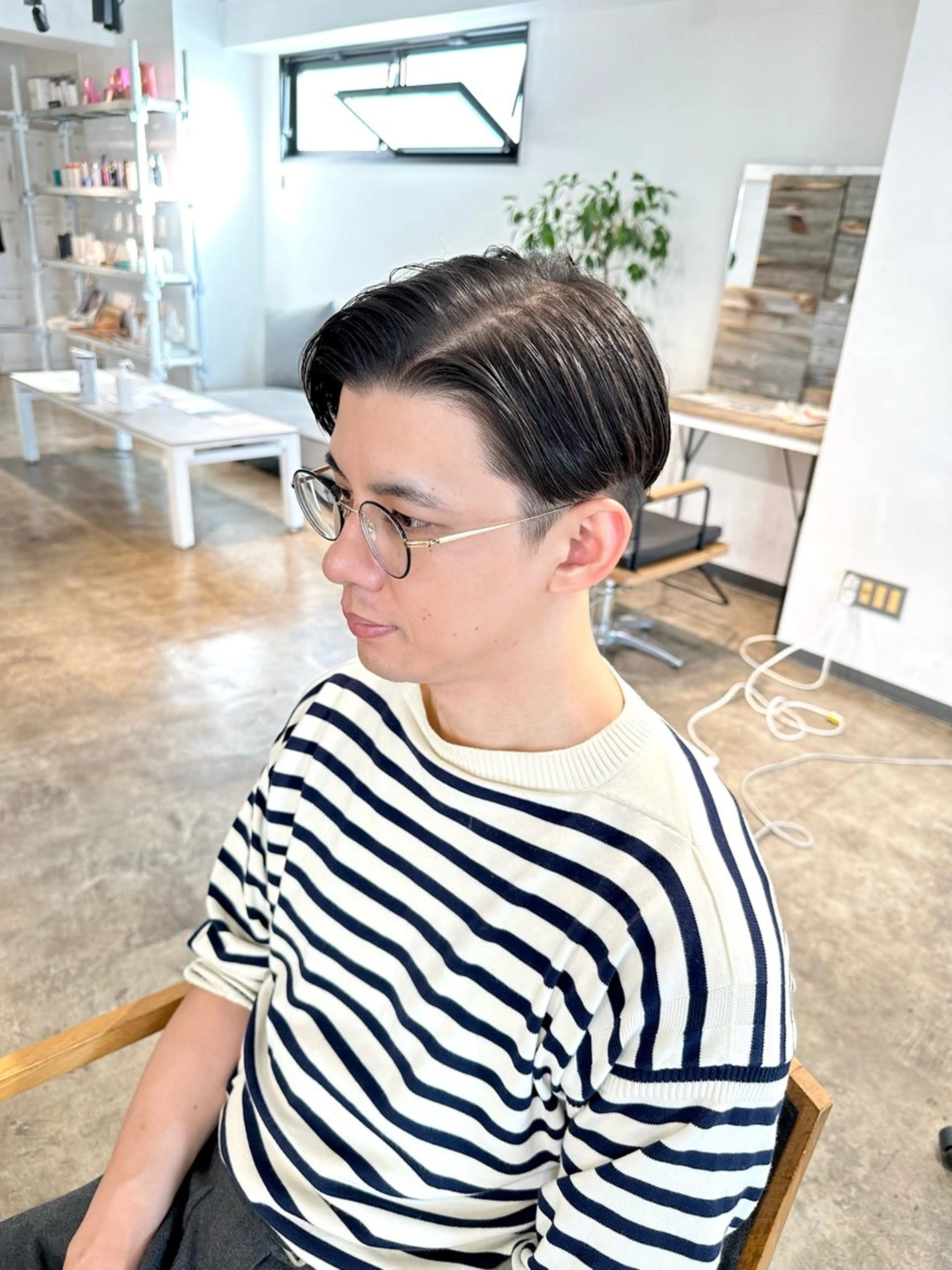 メンズ ビジネス センターパート 刈り上げ カット 骨格補正施術/メンズ 専門美容師/YUYAのヘアスタイル