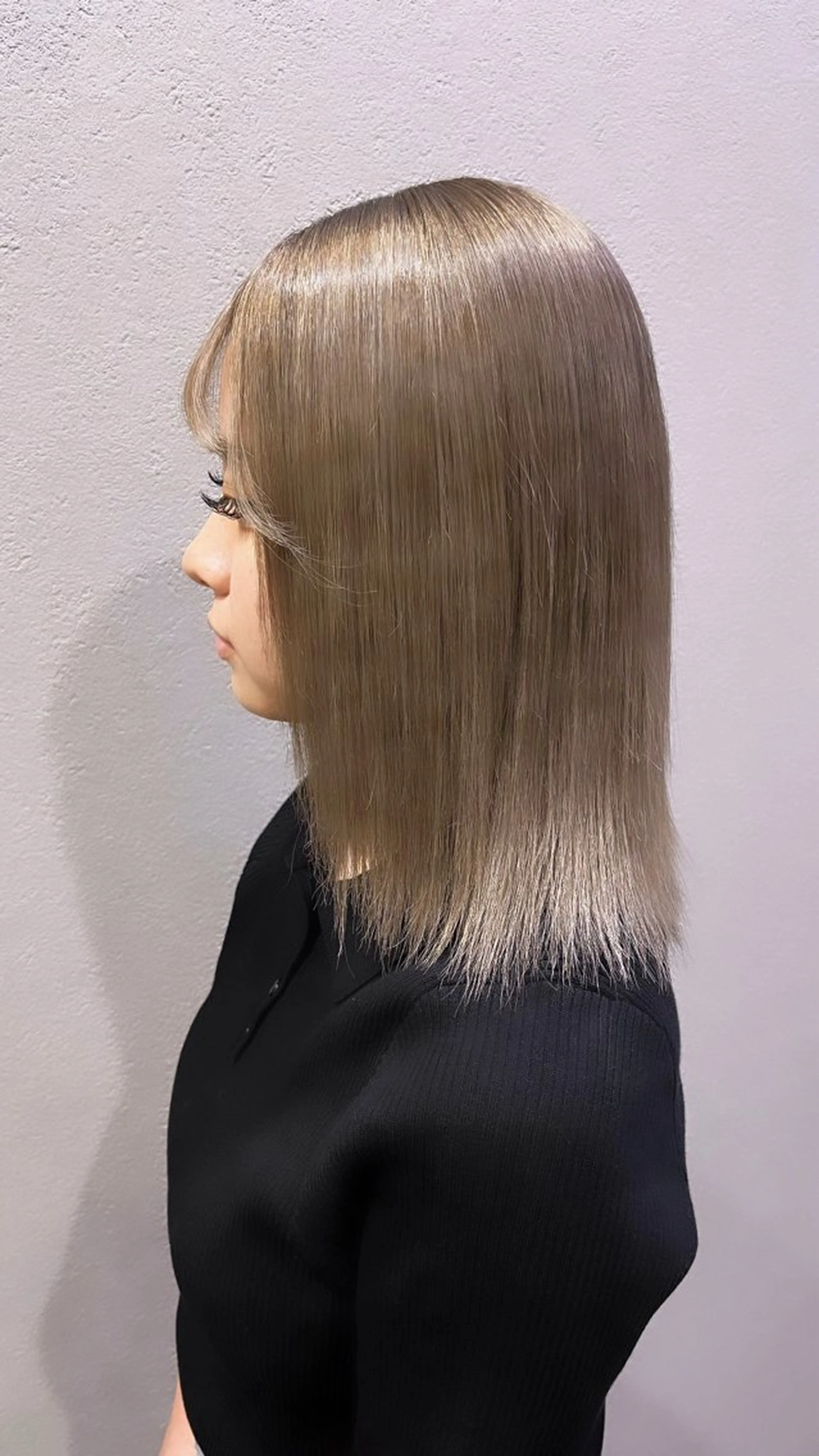 ミディアム カラー オカベ カレン💜のヘアスタイル