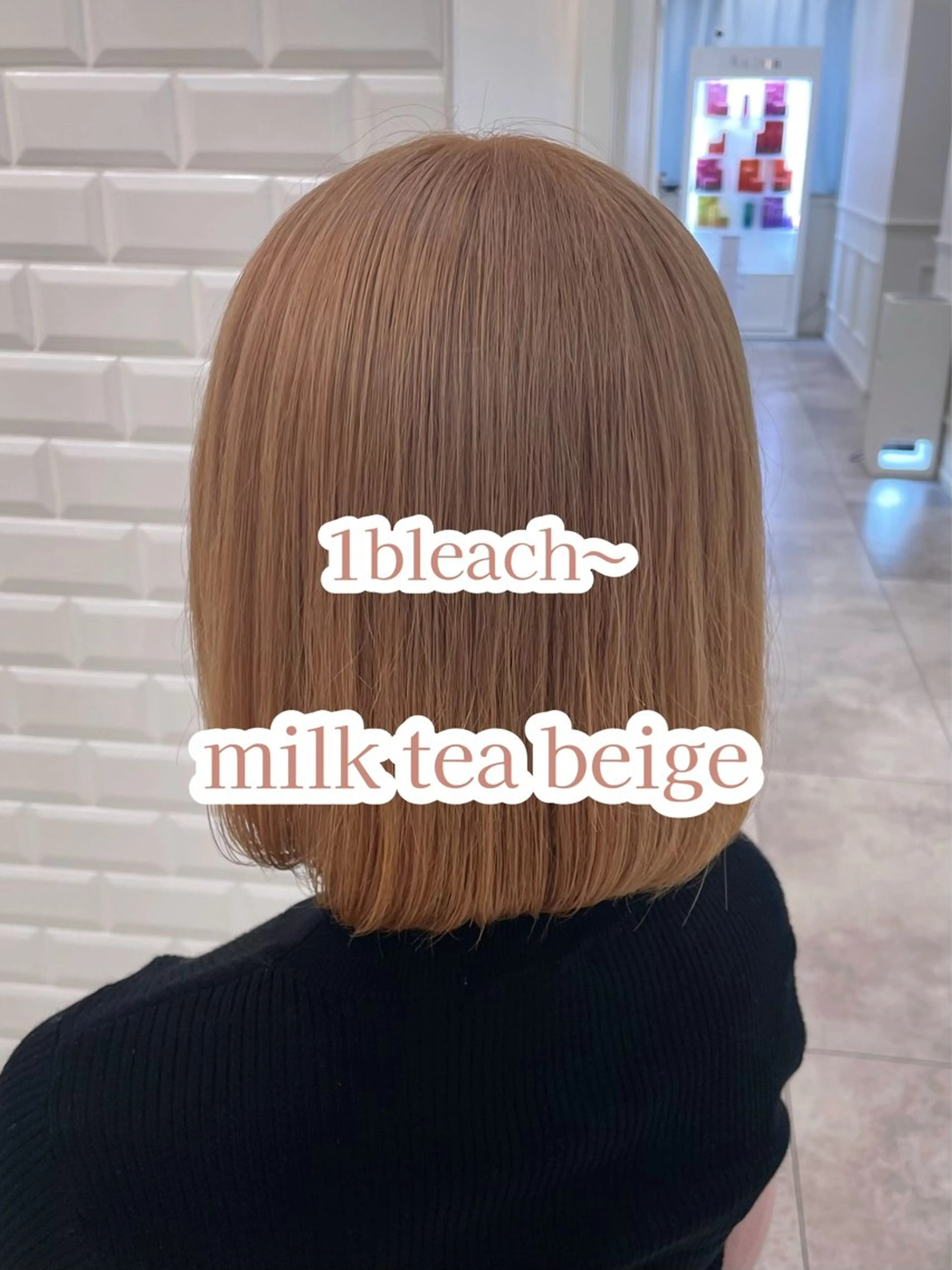 ミディアム カラー ベージュカラー ブリーチ ミルクティーベージュ カット ヘアカラー トリートメント ガーリーカラー🩷 ユウ🍓💞のヘアスタイル