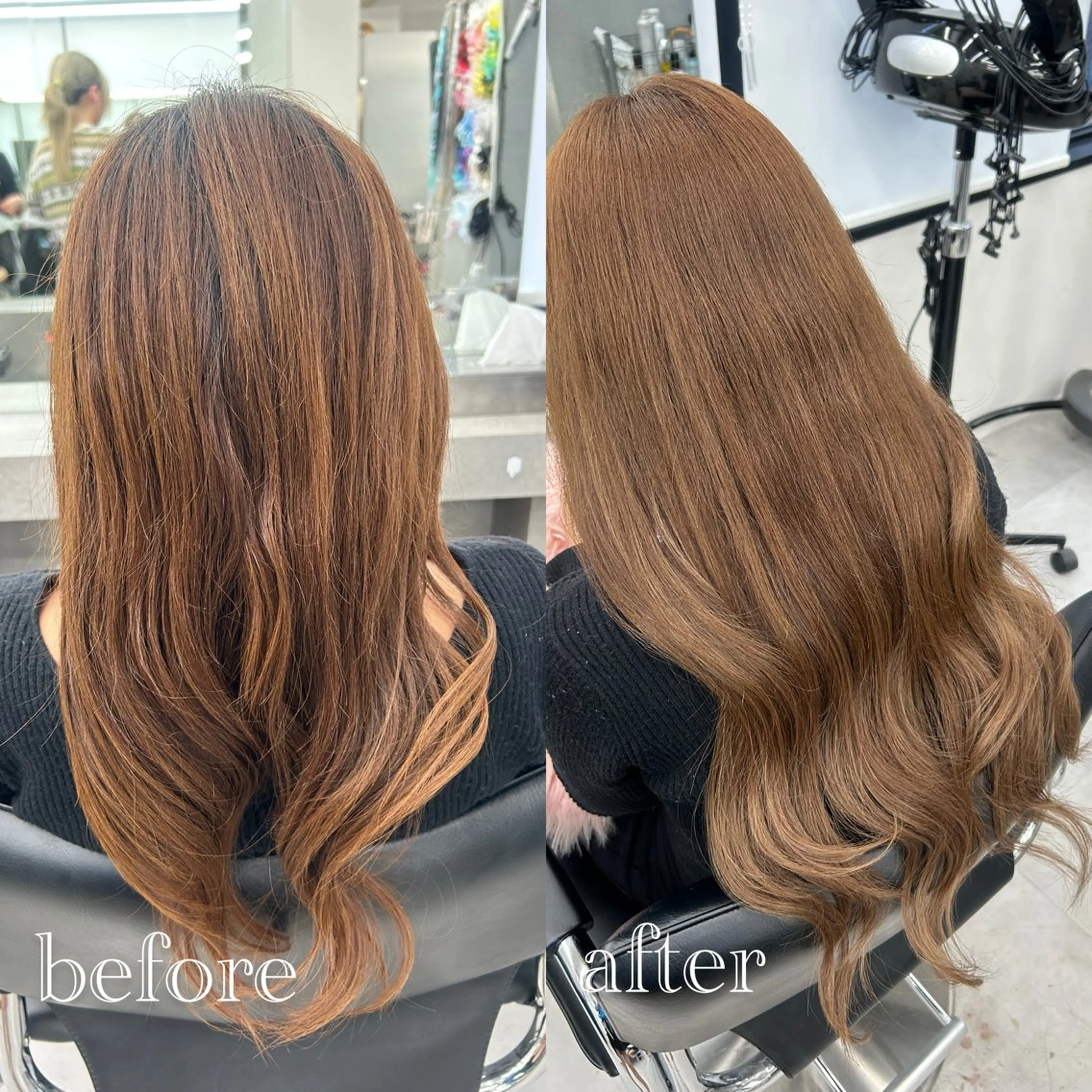 カラー ベージュカラー ヘアカラー エクステ ハイトーン👱‍♀️ エクステ/彩花のヘアスタイル