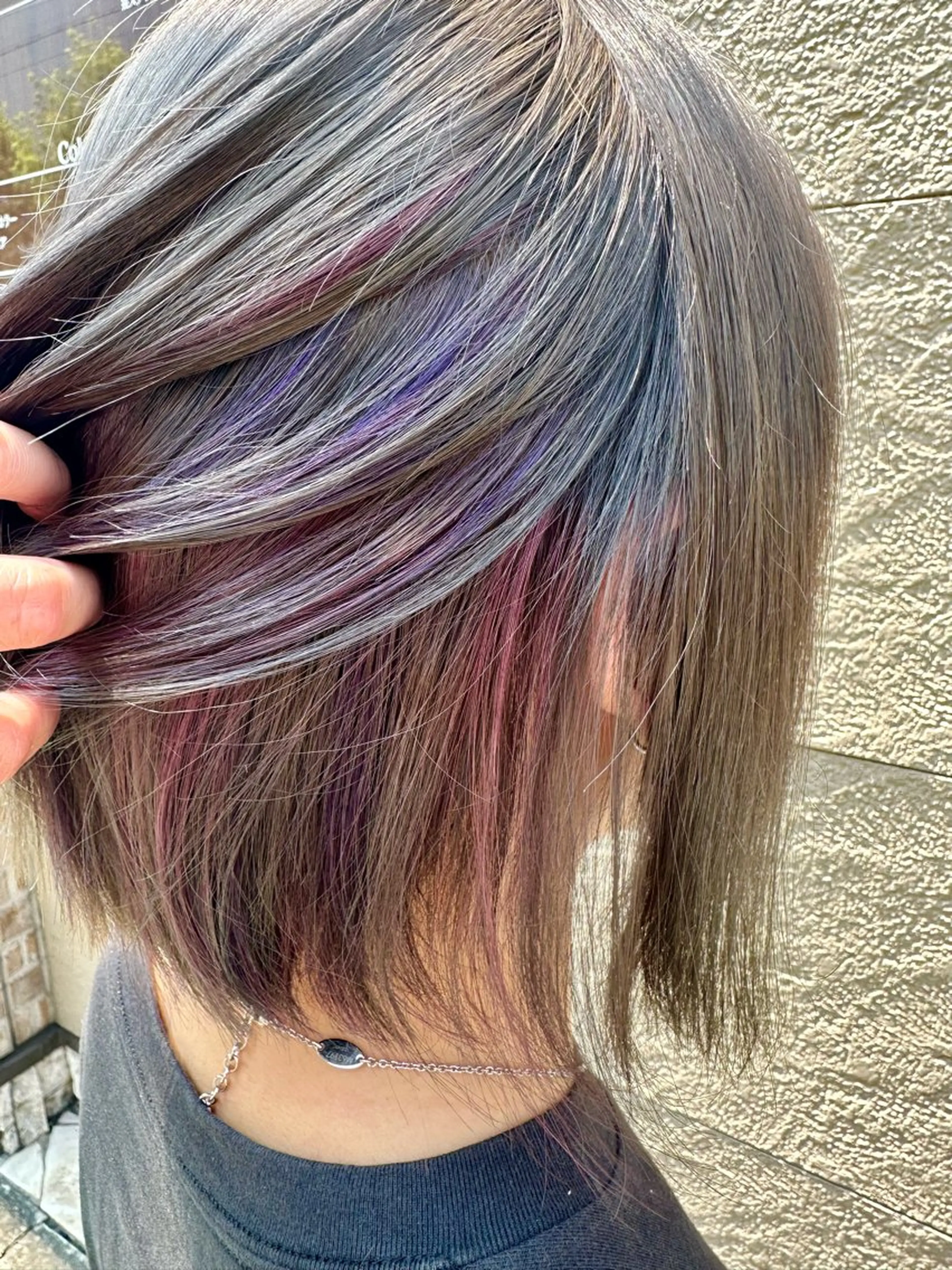 ショート カラー ボブ/インナーカラー ショート/佐野祥子のヘアスタイル