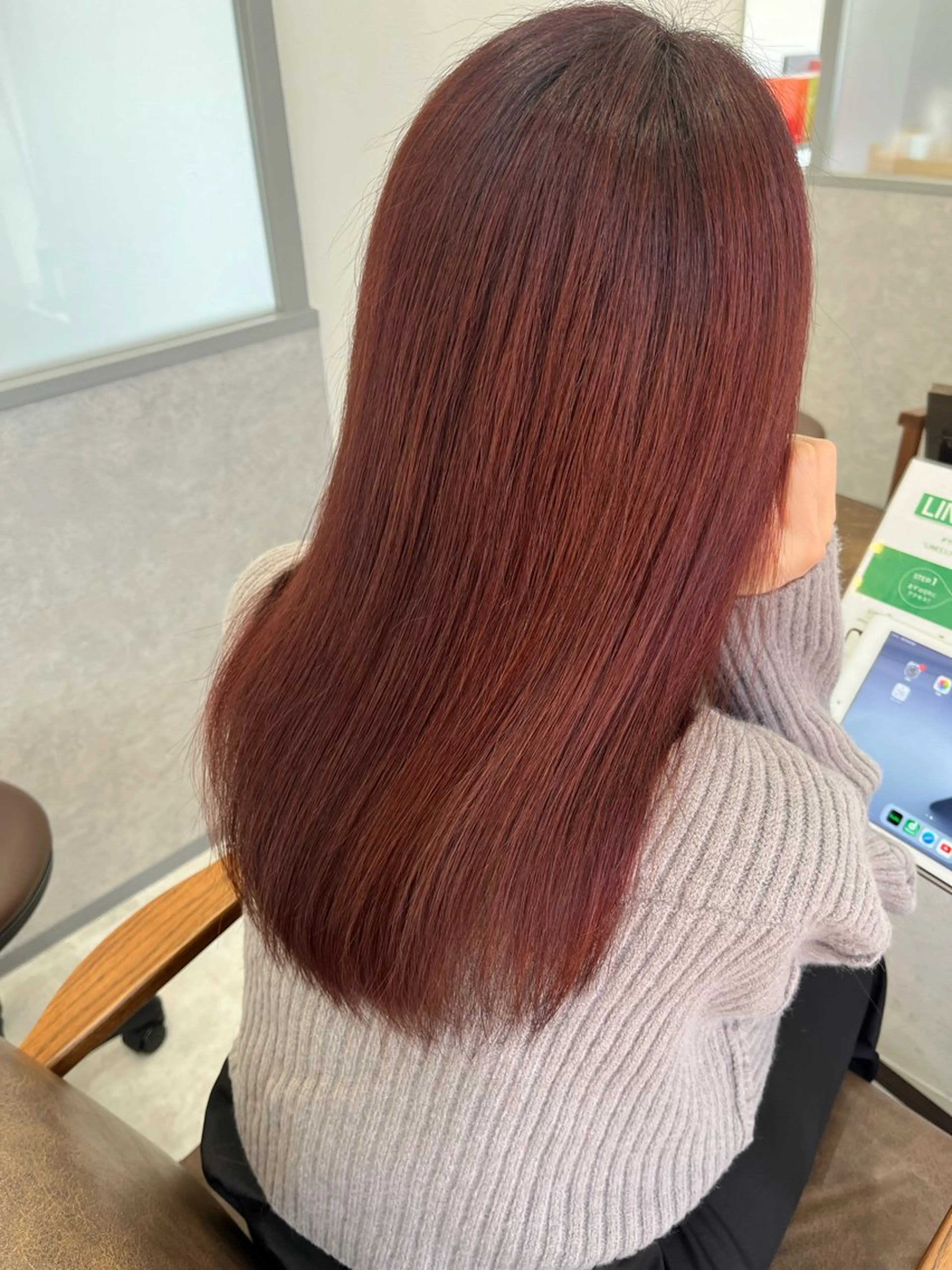 セミロング ピンクブラウン カット ヘアカラー 暖色＊ベージュ ＊くらたあやかのヘアスタイル