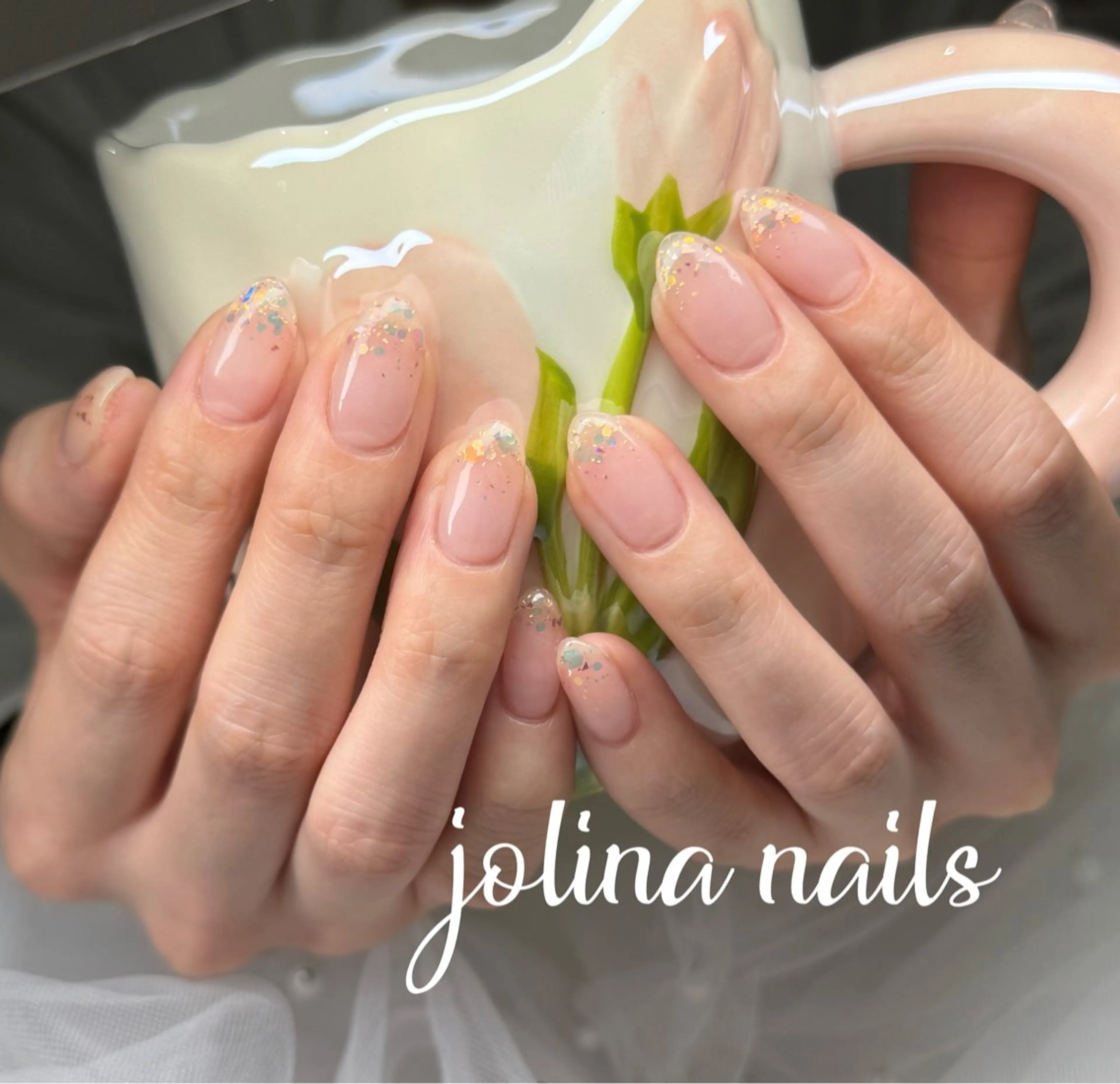 ネイル ラメ(グリッター) スカルプネイル ネイルチップ jolina nails鶴見店のネイルデザイン