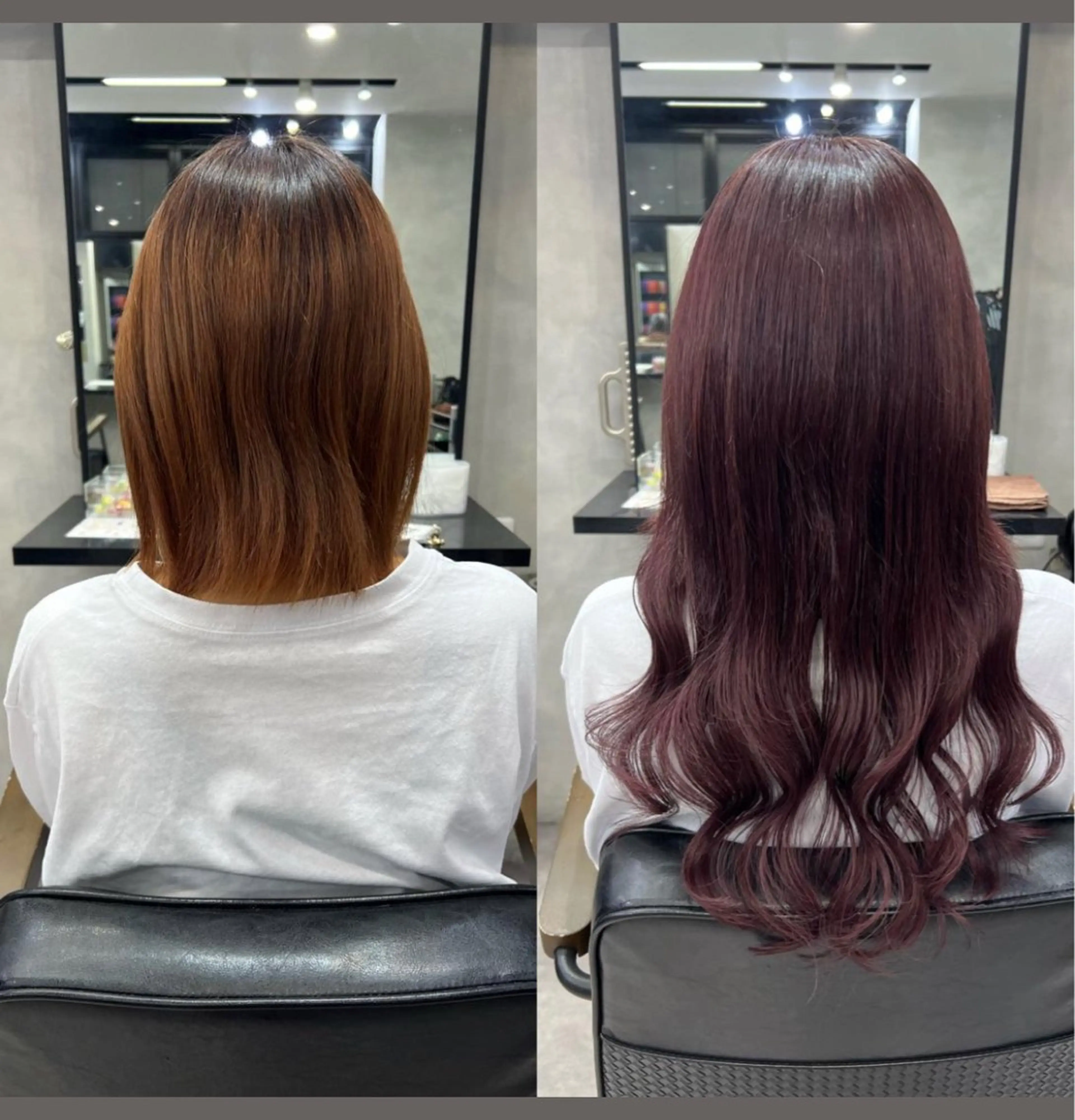 ミディアム エクステ 濱川響太レディース カットモデルのヘアスタイル